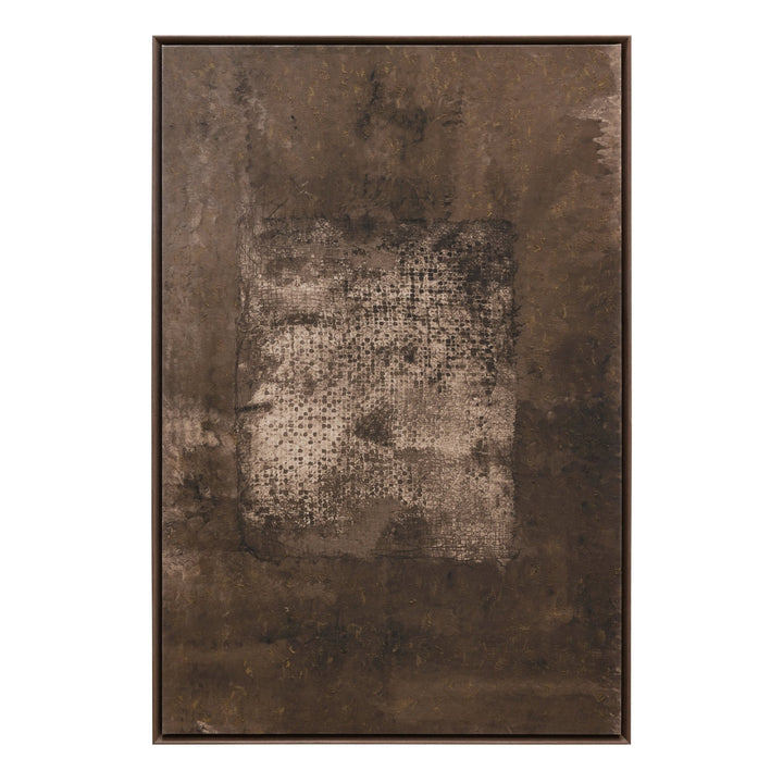 Ash III art print on gallery-wrapped linen, a beautiful piece with brown hues.