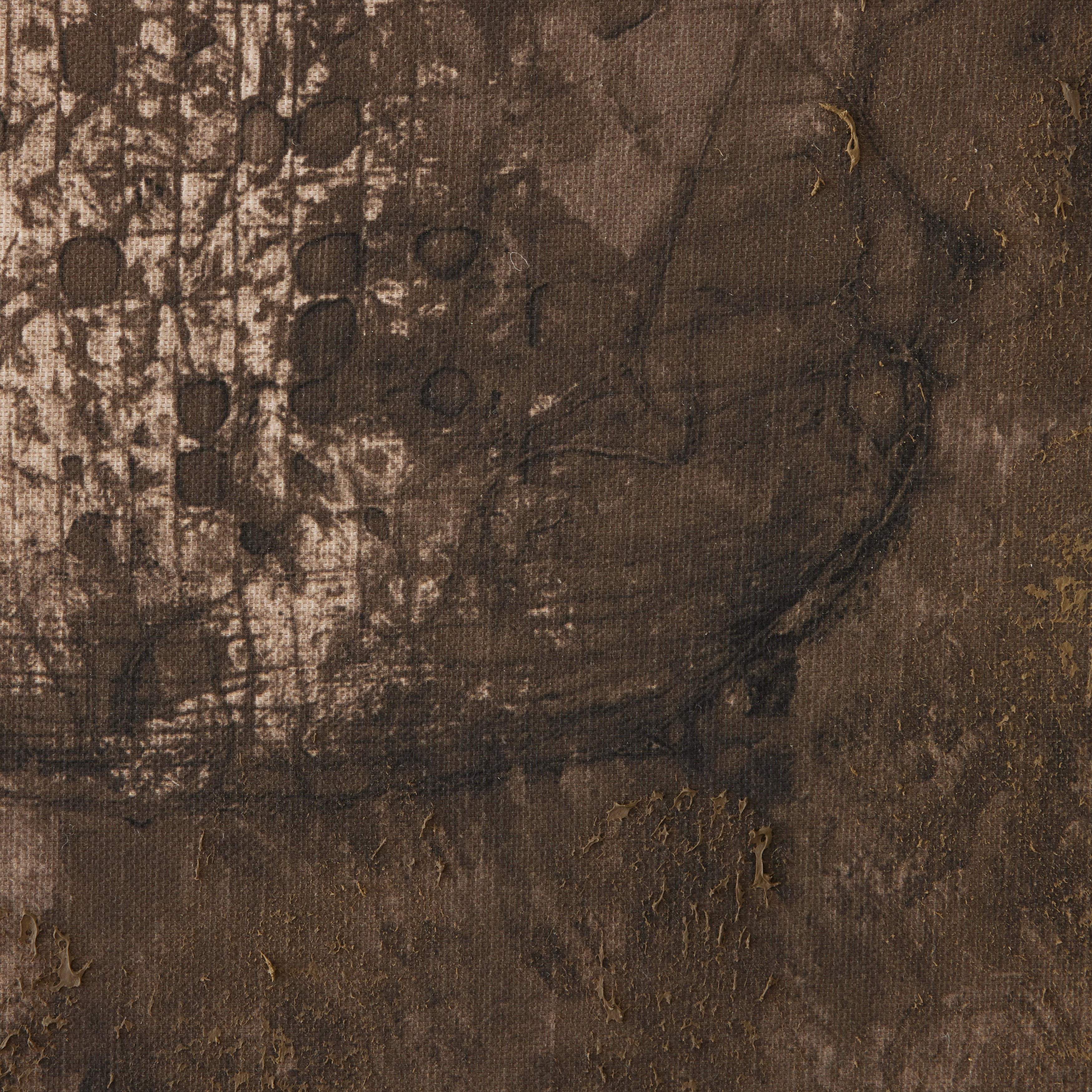 Close-up of the texture and brown hues in the giclée art print.