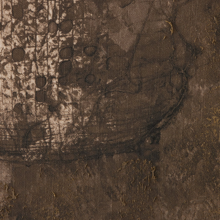 Close-up of the texture and brown hues in the giclée art print.