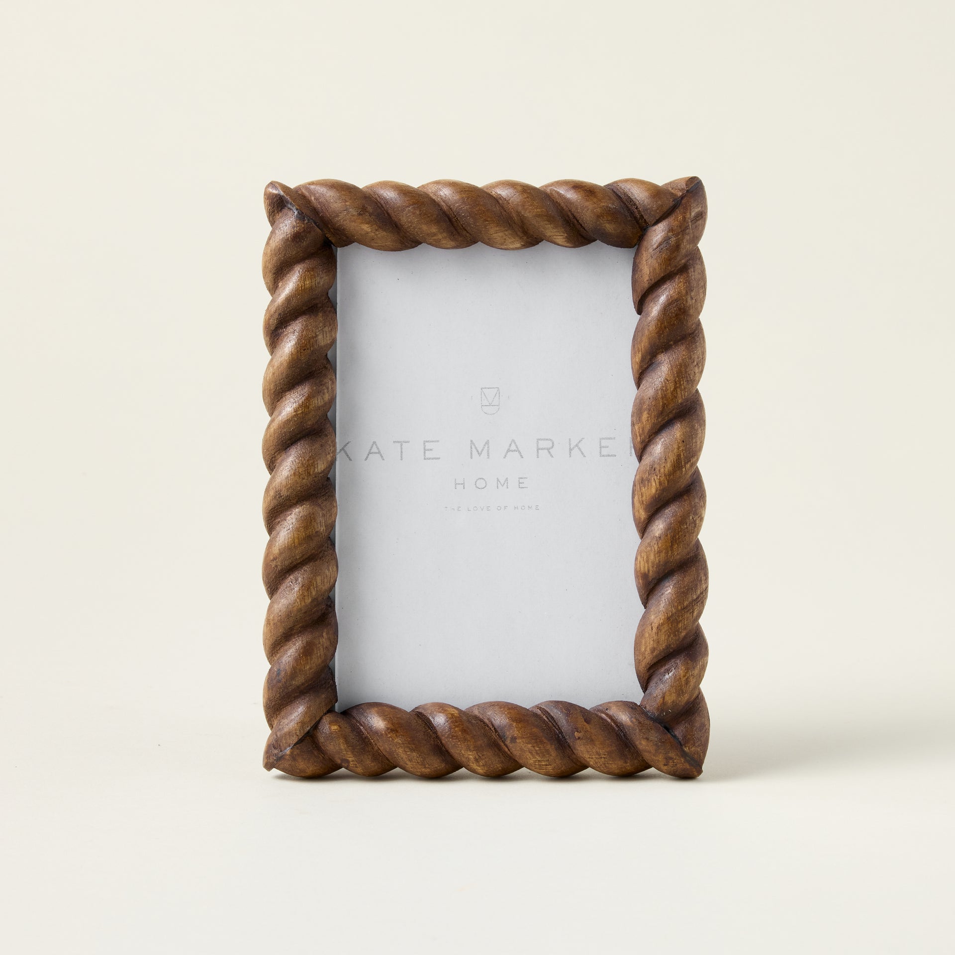 Dark Hand-Carved Photo Frame