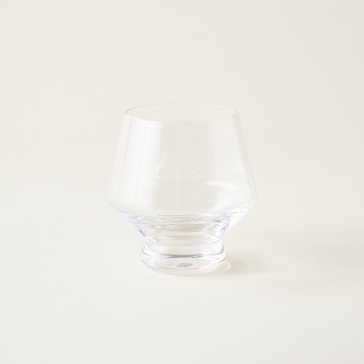 A footed punch cup made from lead-free crystal.