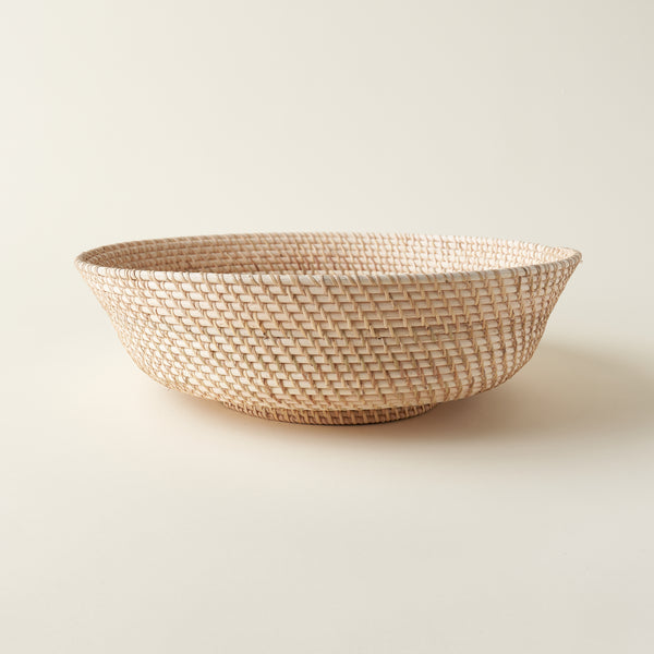 Handwoven Rattan Footed Bowl