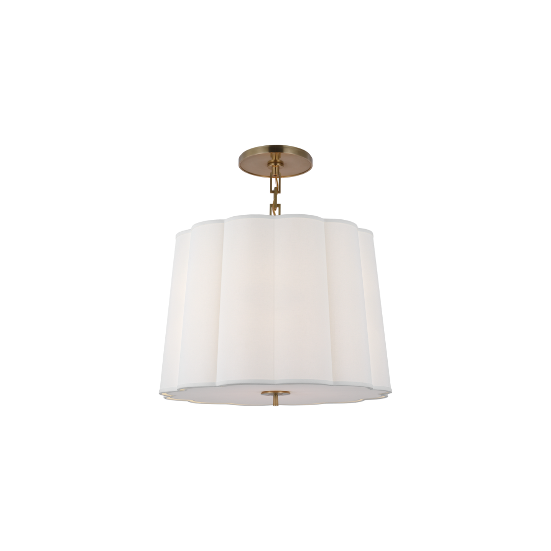 Simple Scallop Hanging Shade by Barbara Barry with soft curves and a sophisticated design.