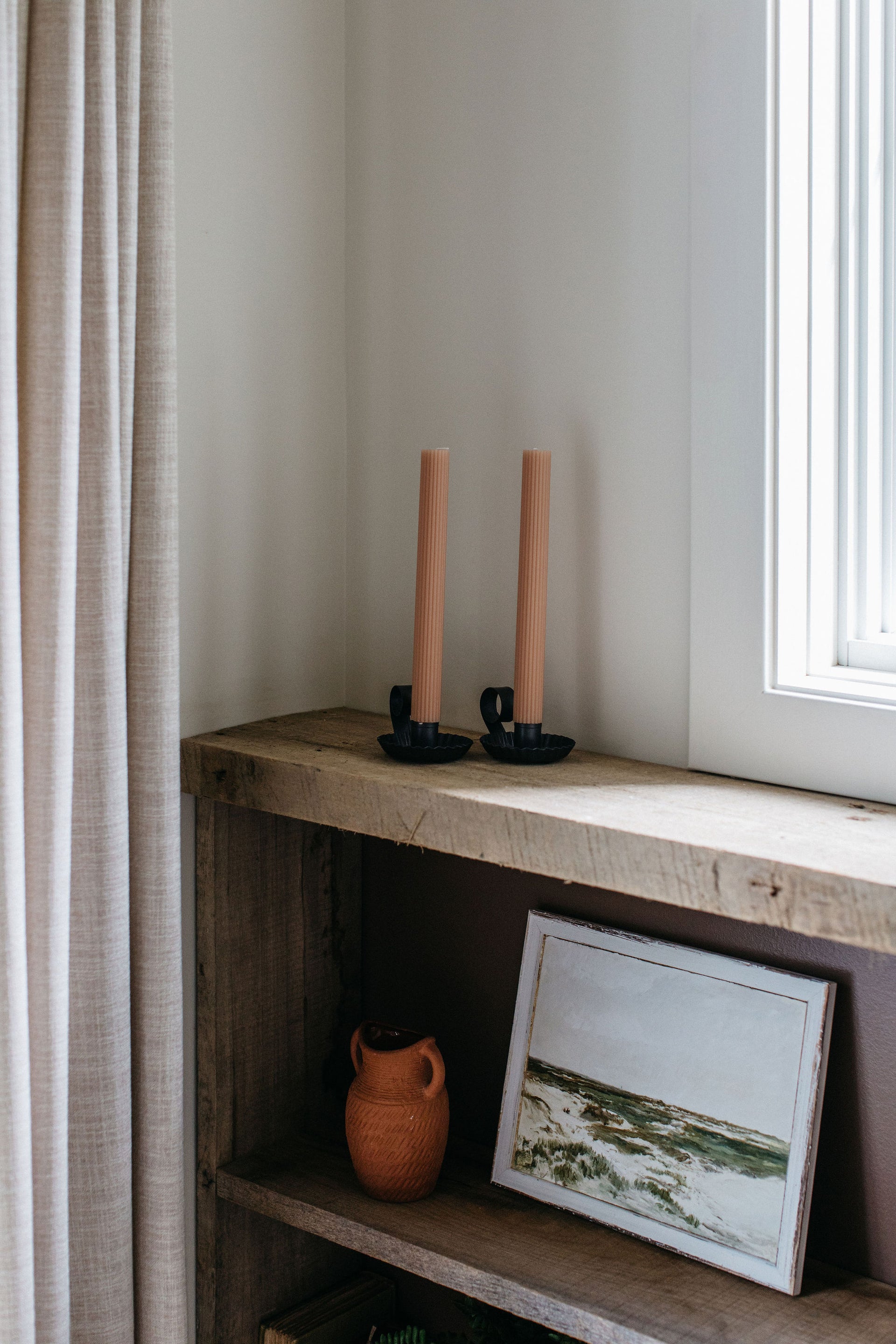 10" Fluted Taper Candle Set