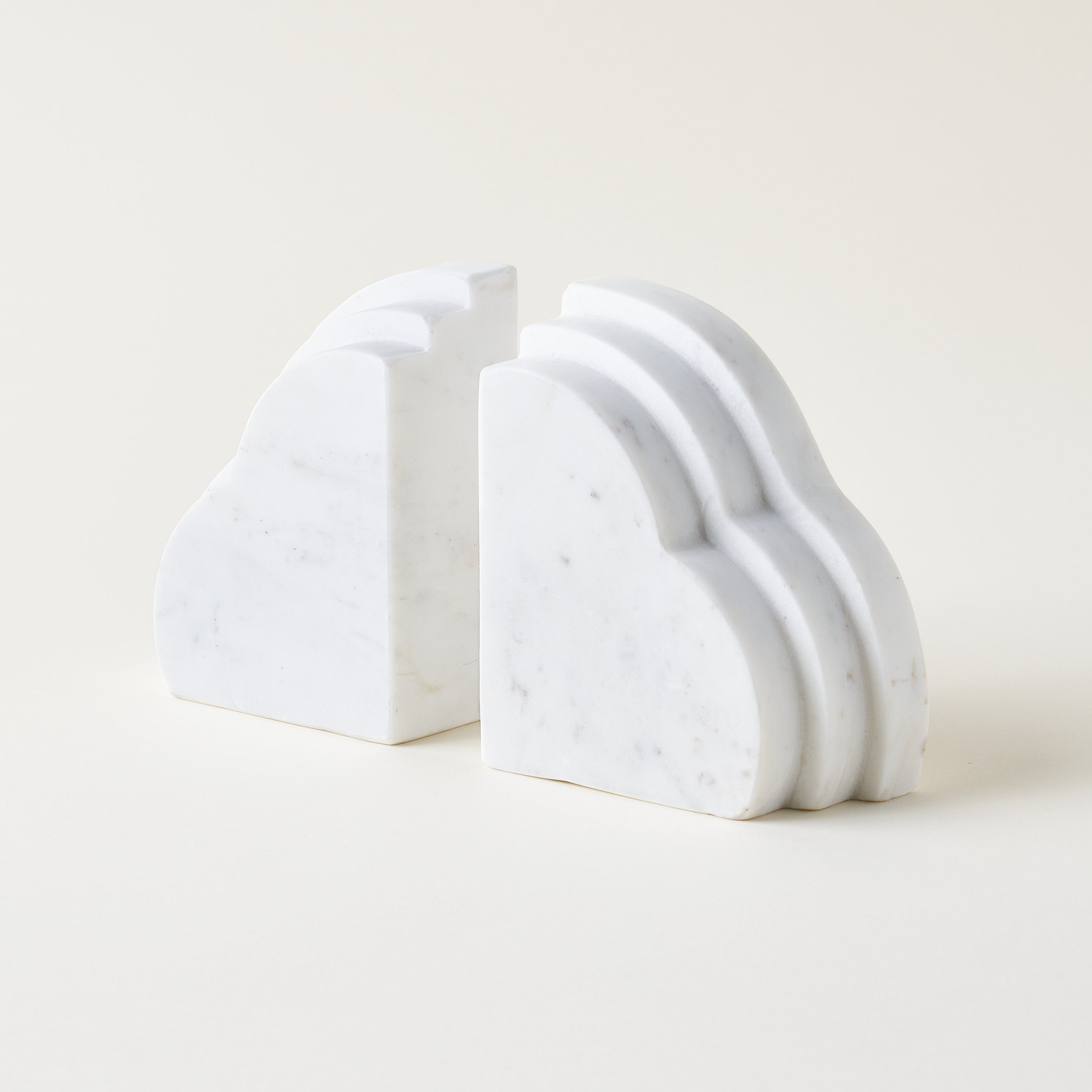 Marble Cloud Bookends - Set of 2