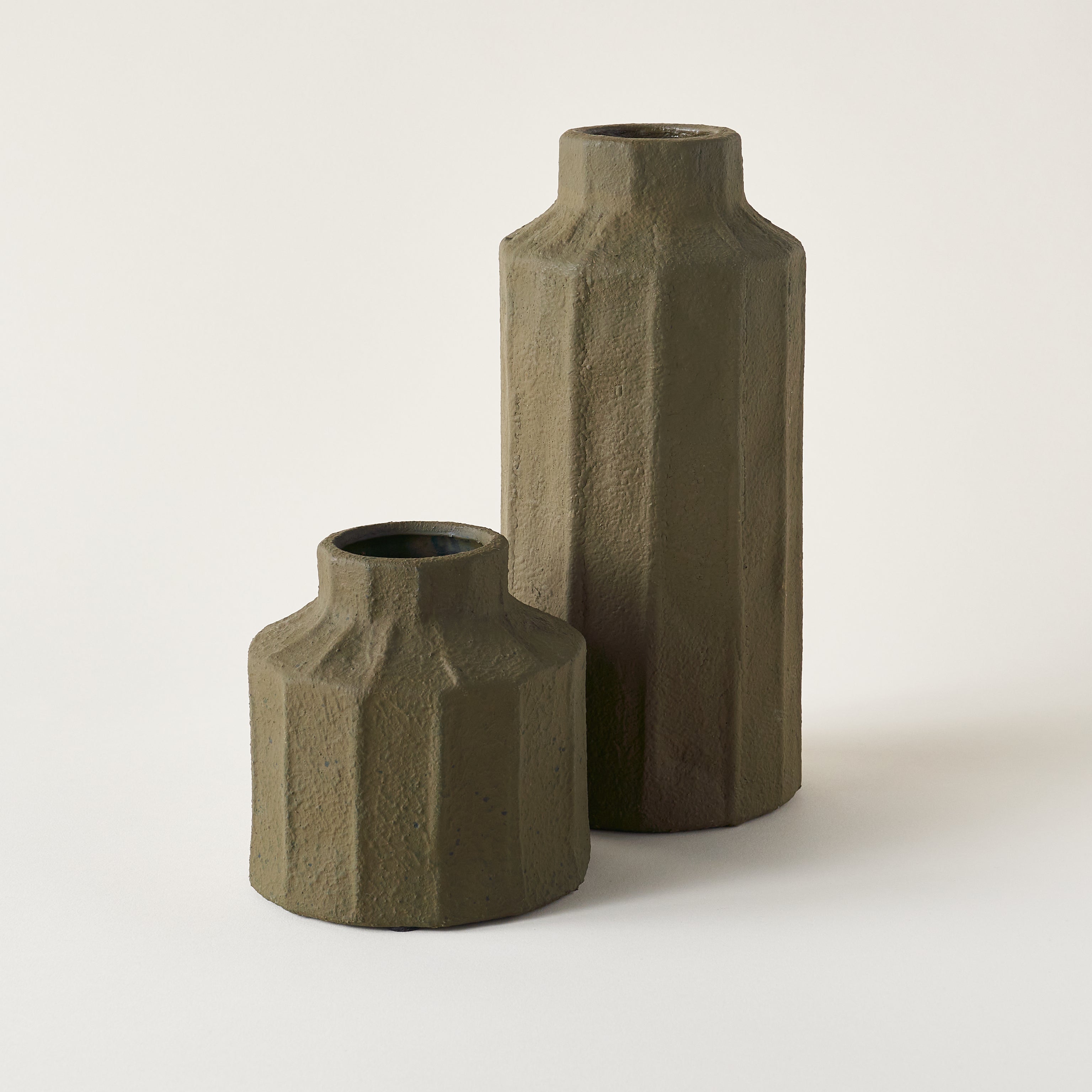 Textured Green Vase