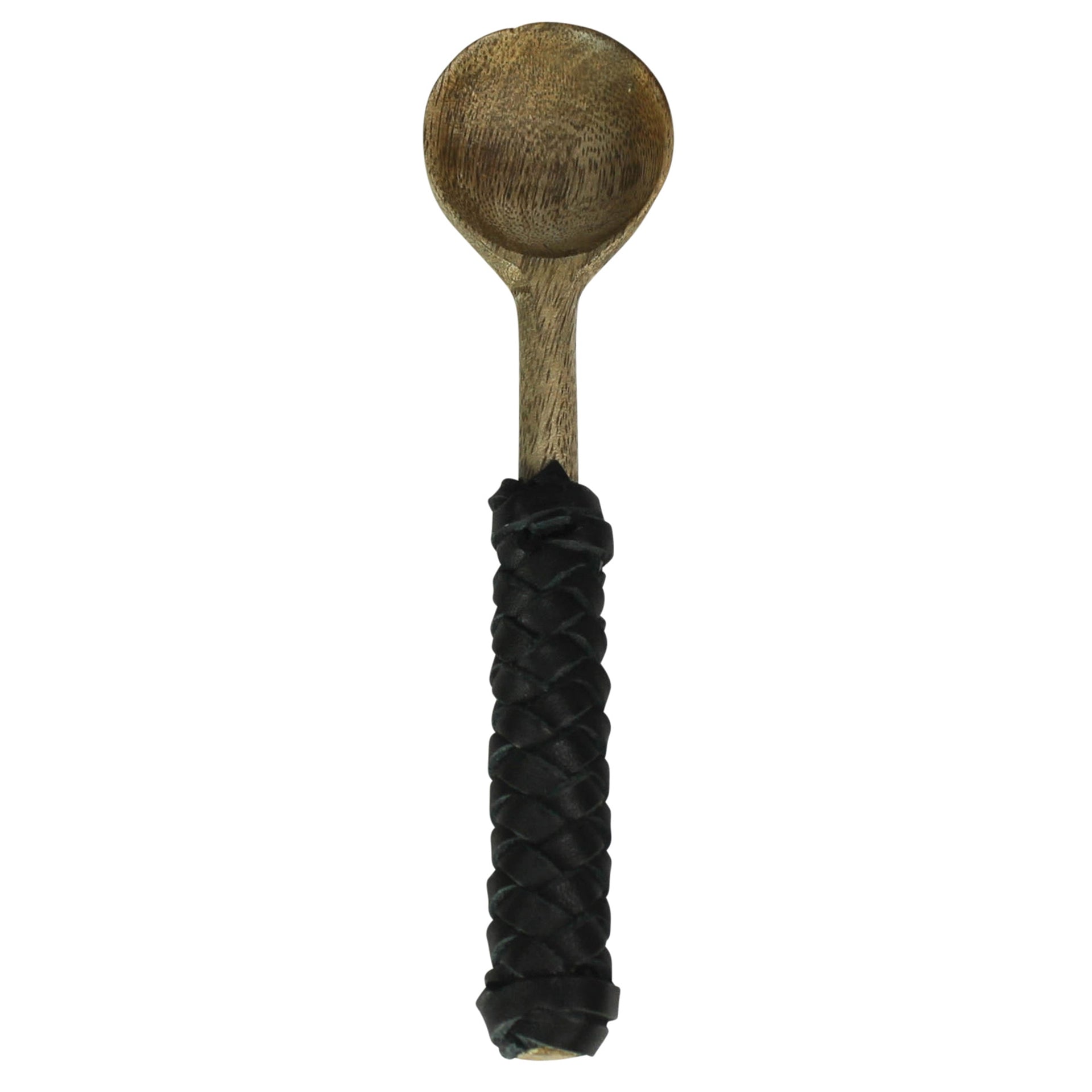 Black Leather Wrapped Utensils