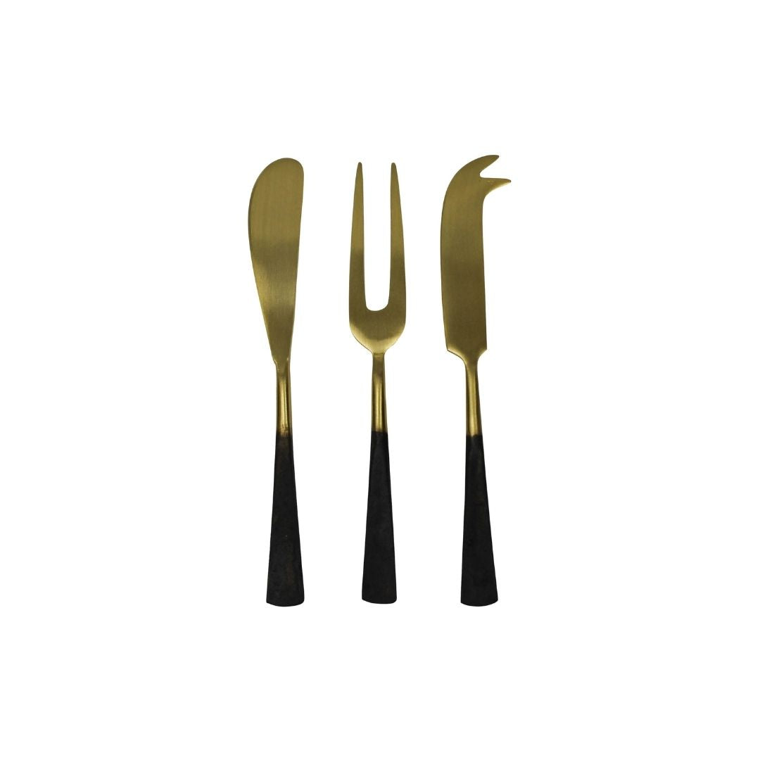 Black & Brass Cheese Servers