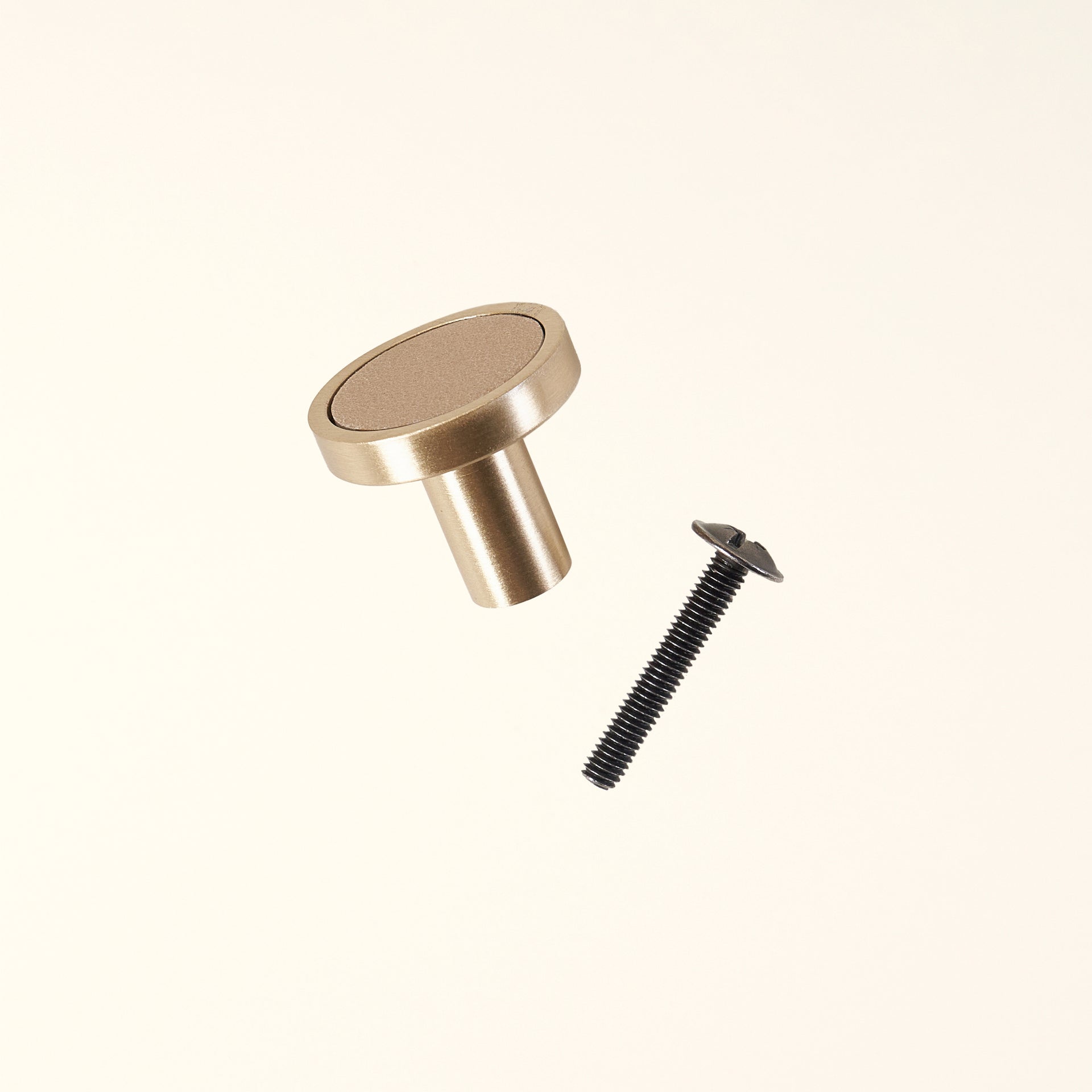 Brass & Leather Knob