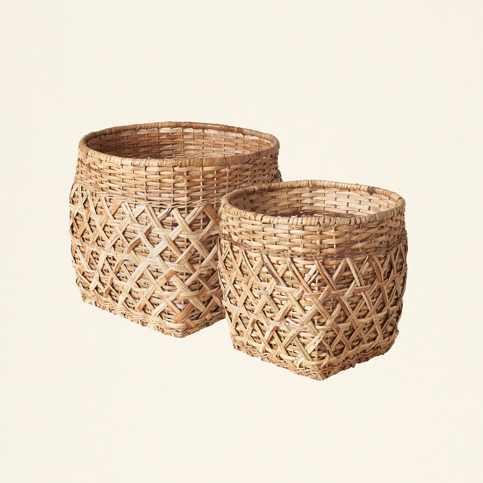 Hand-Woven Rattan Basket