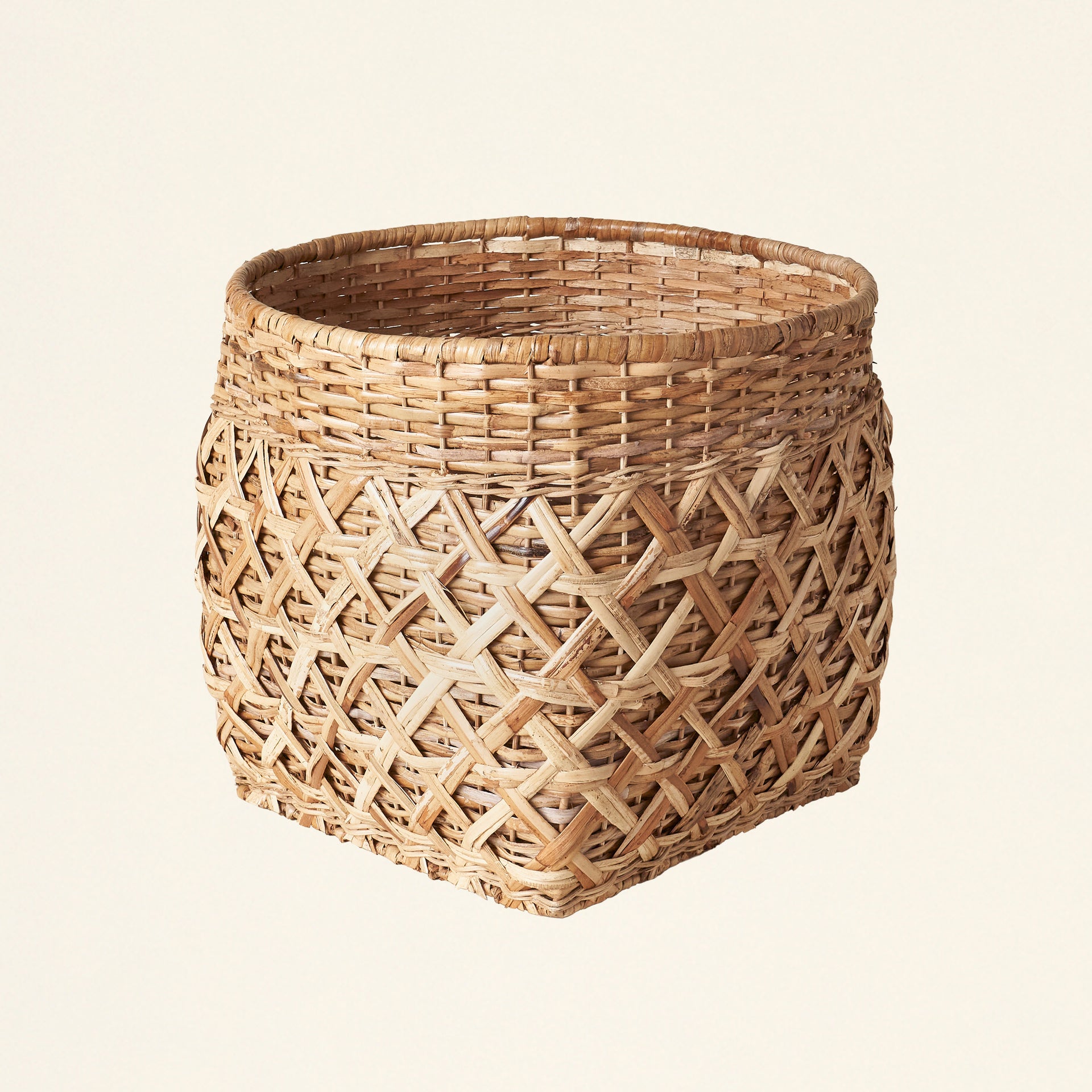 Hand-Woven Rattan Basket