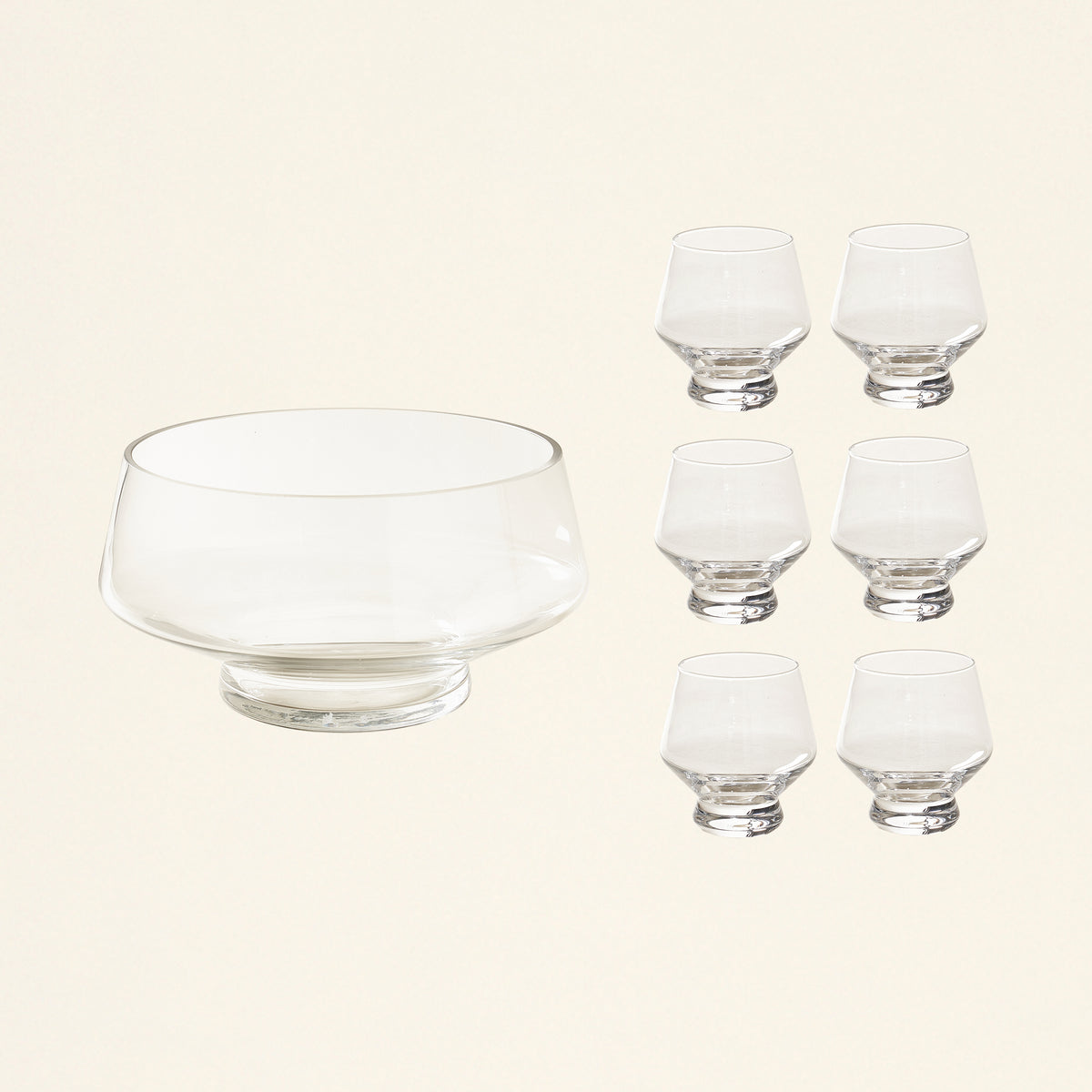 Footed Punch Bowl & Cups Set KATE MARKER HOME