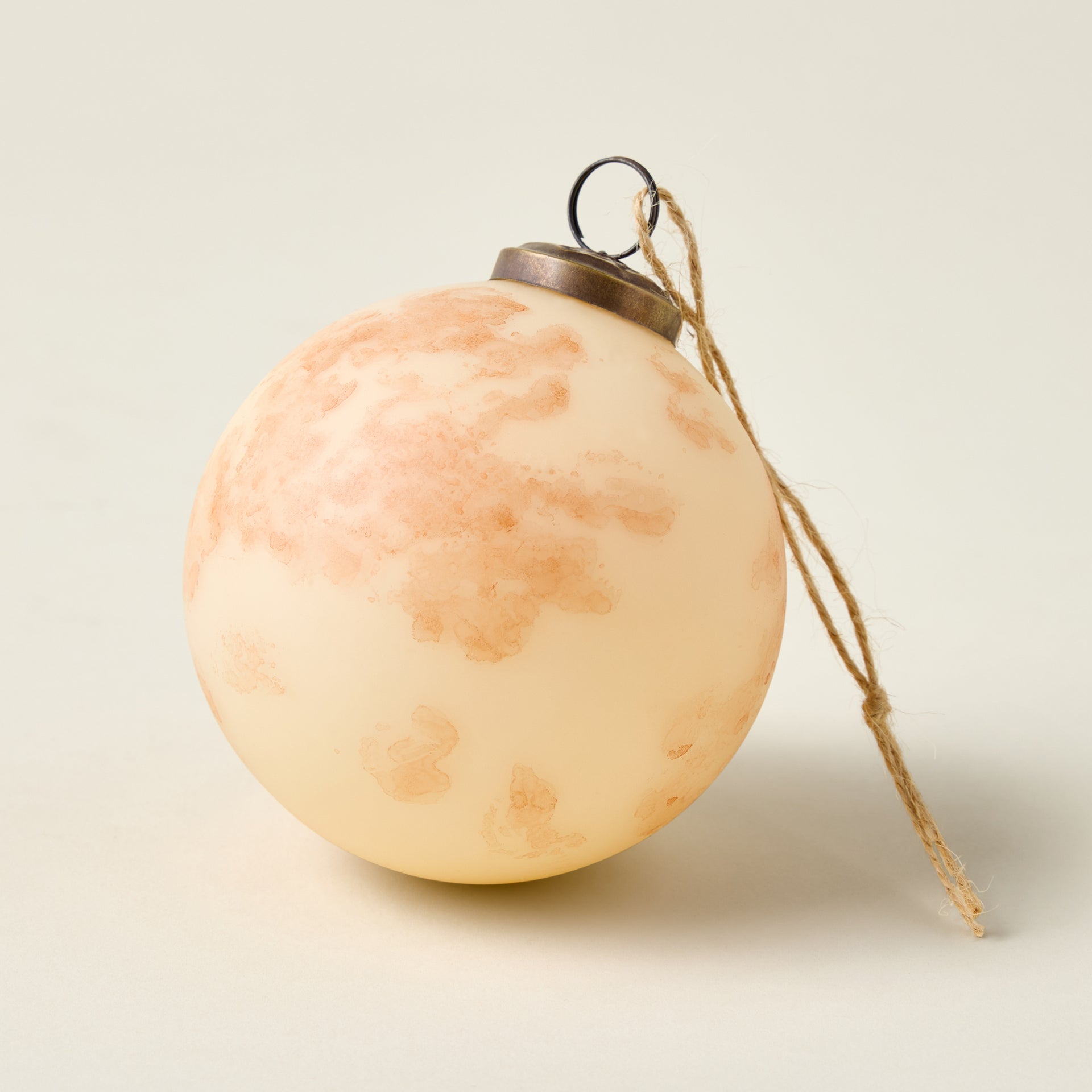 Marble Cream Glass Ornament
