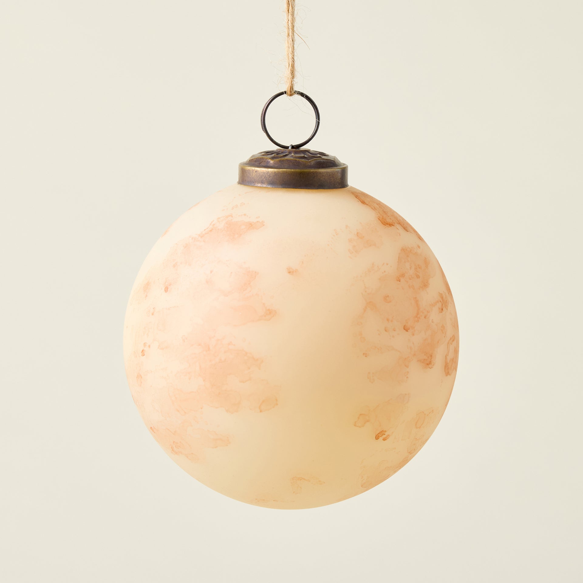 Marble Cream Glass Ornament