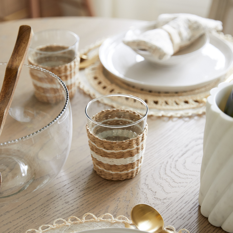 Striped Seagrass Tumbler