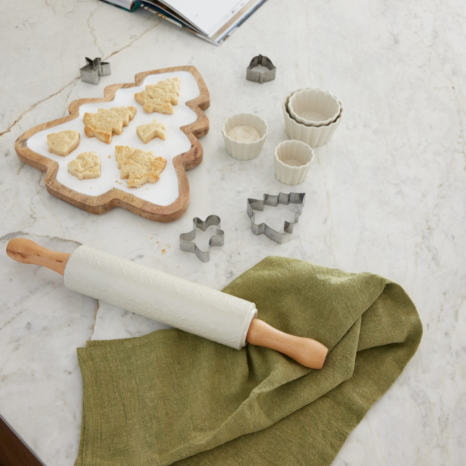 Stoneware Fluted Dish Set