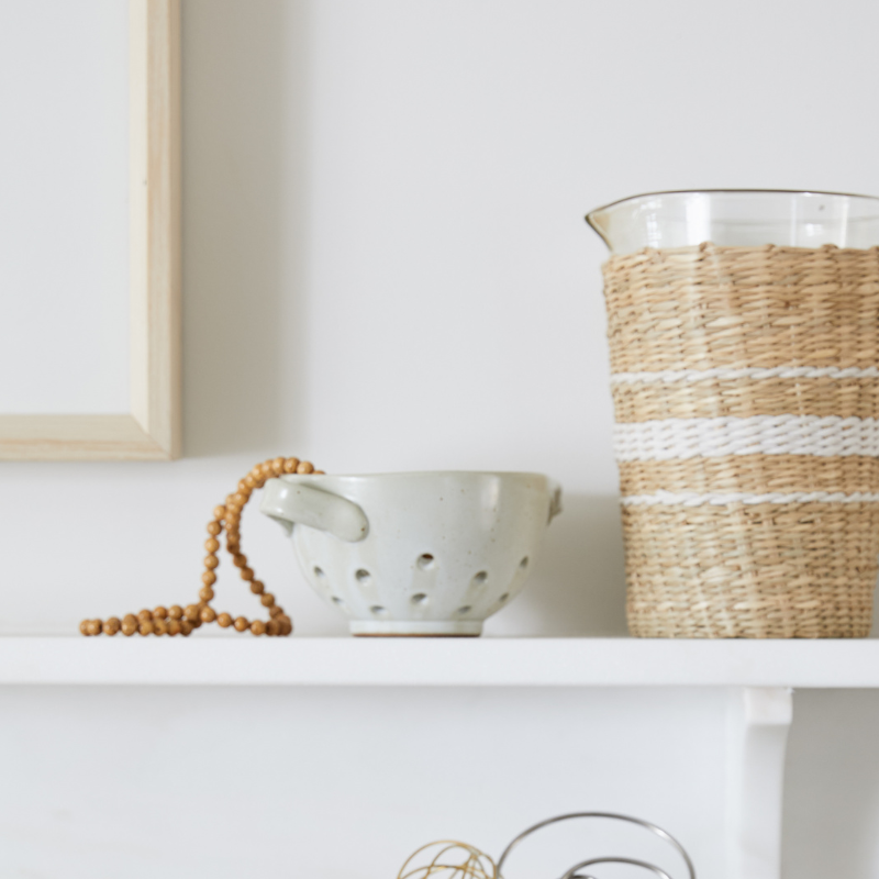 Handled Stoneware Berry Bowl