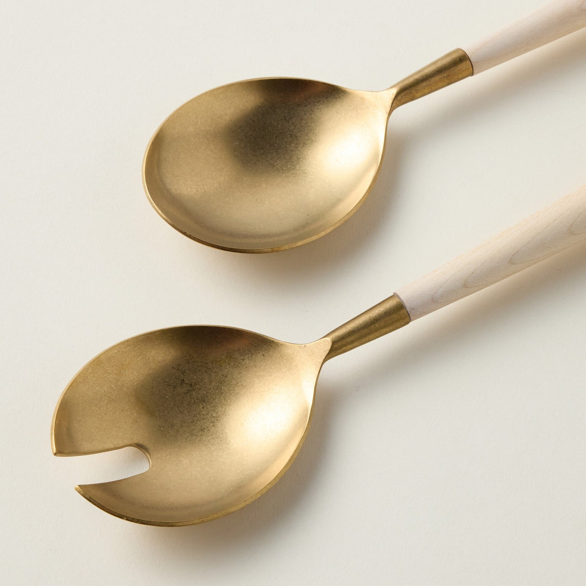 Tumbled Gold Salad Servers