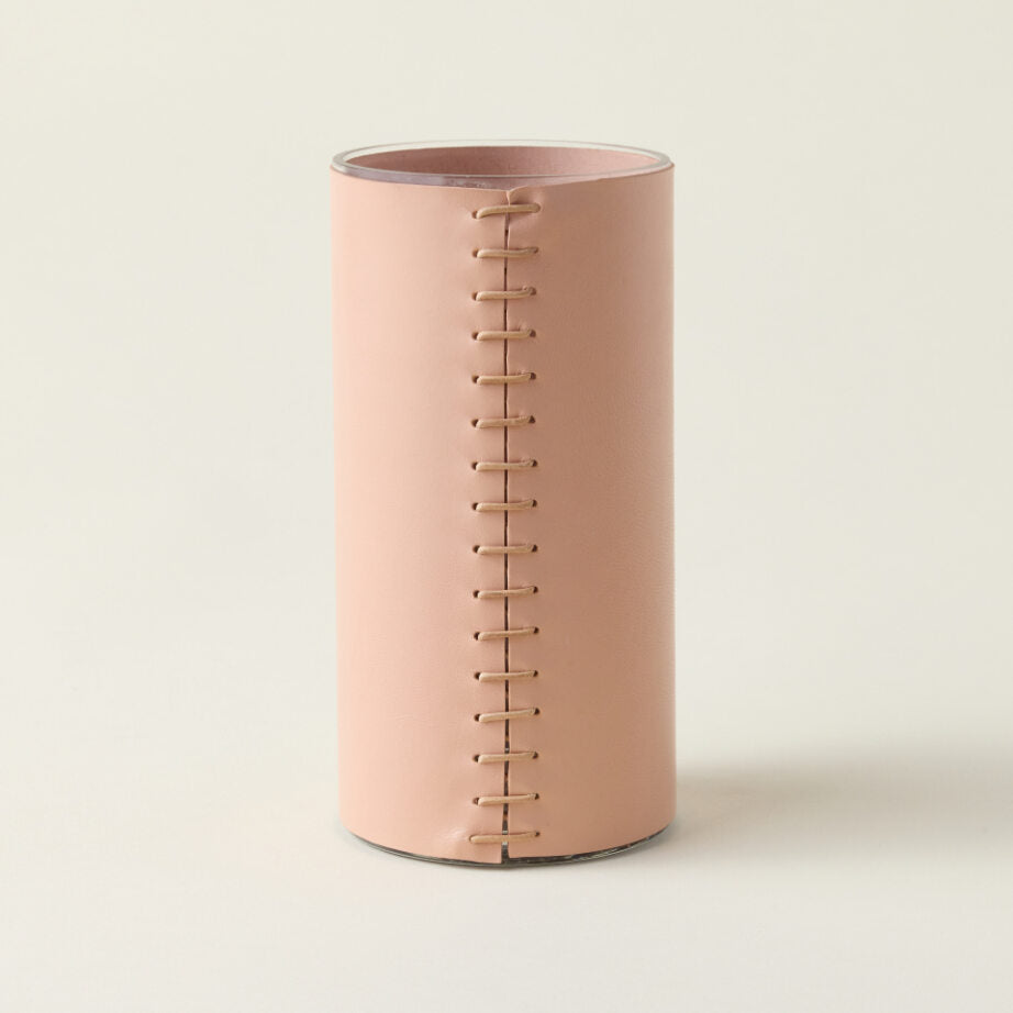 Leather Wrapped Vase