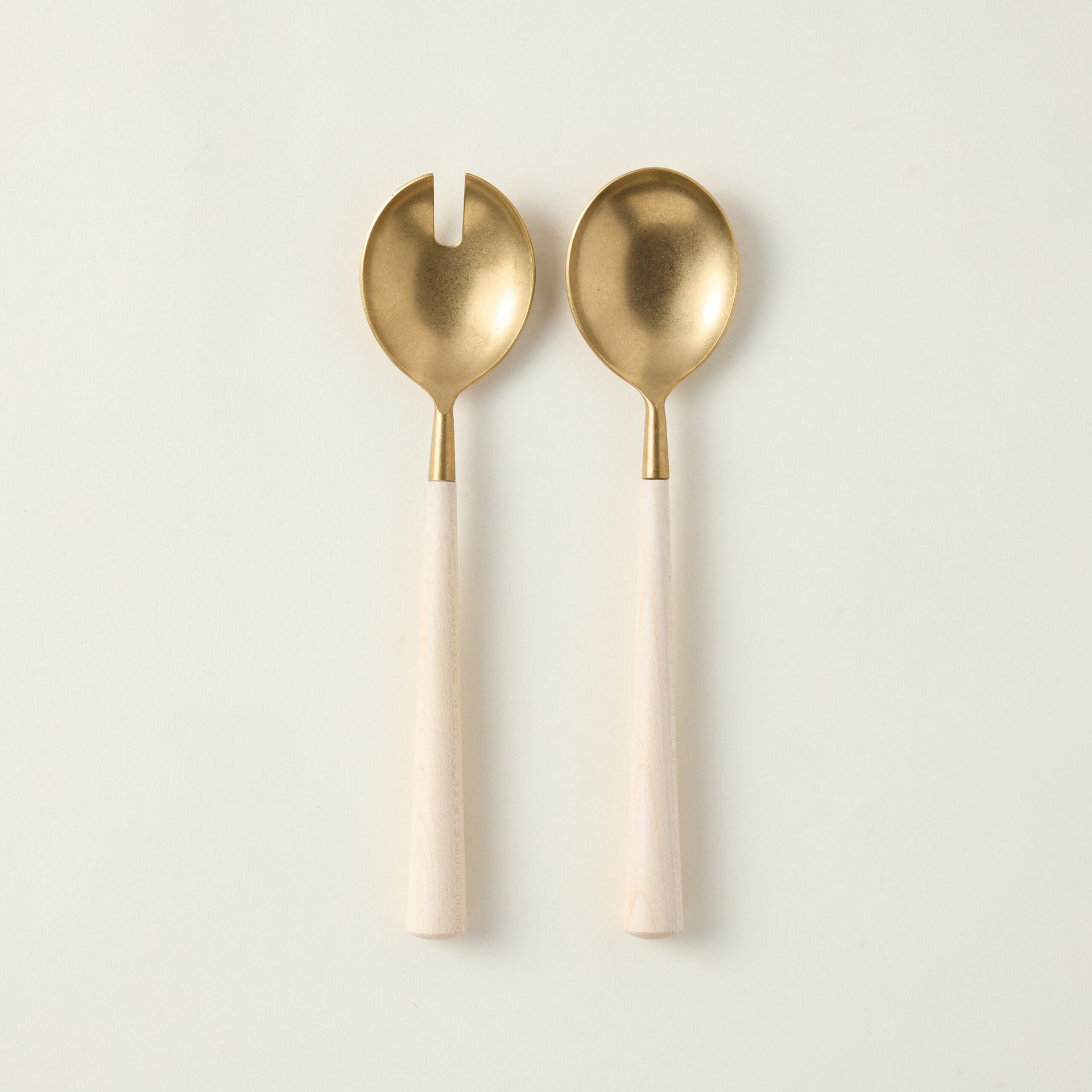 Tumbled Gold Salad Servers