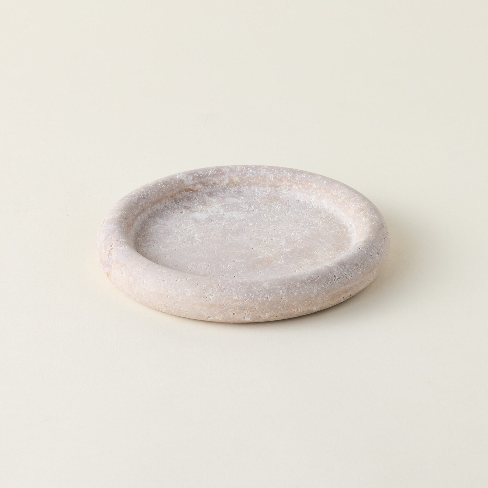 Round Travertine Tray