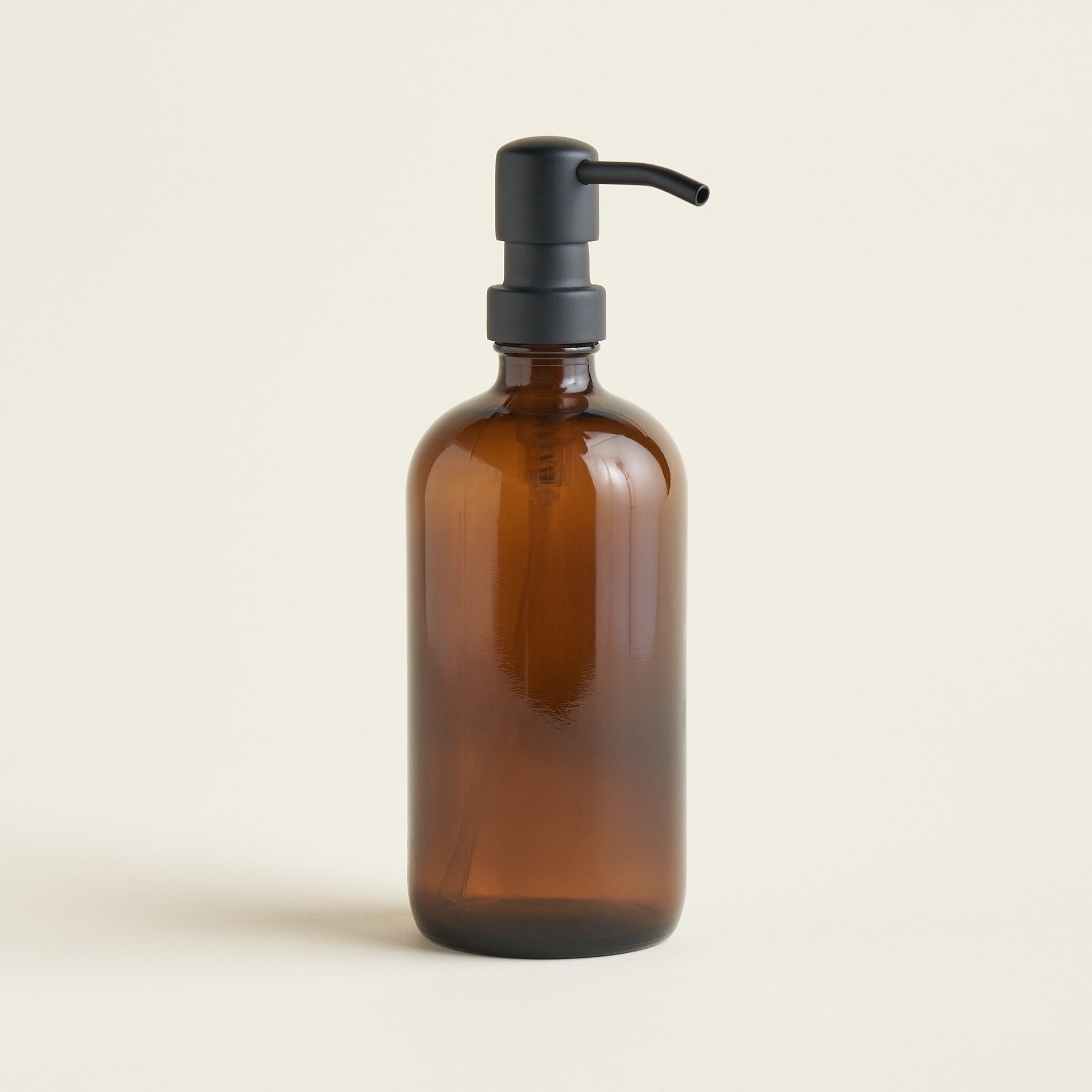 Amber Glass Soap Dispenser