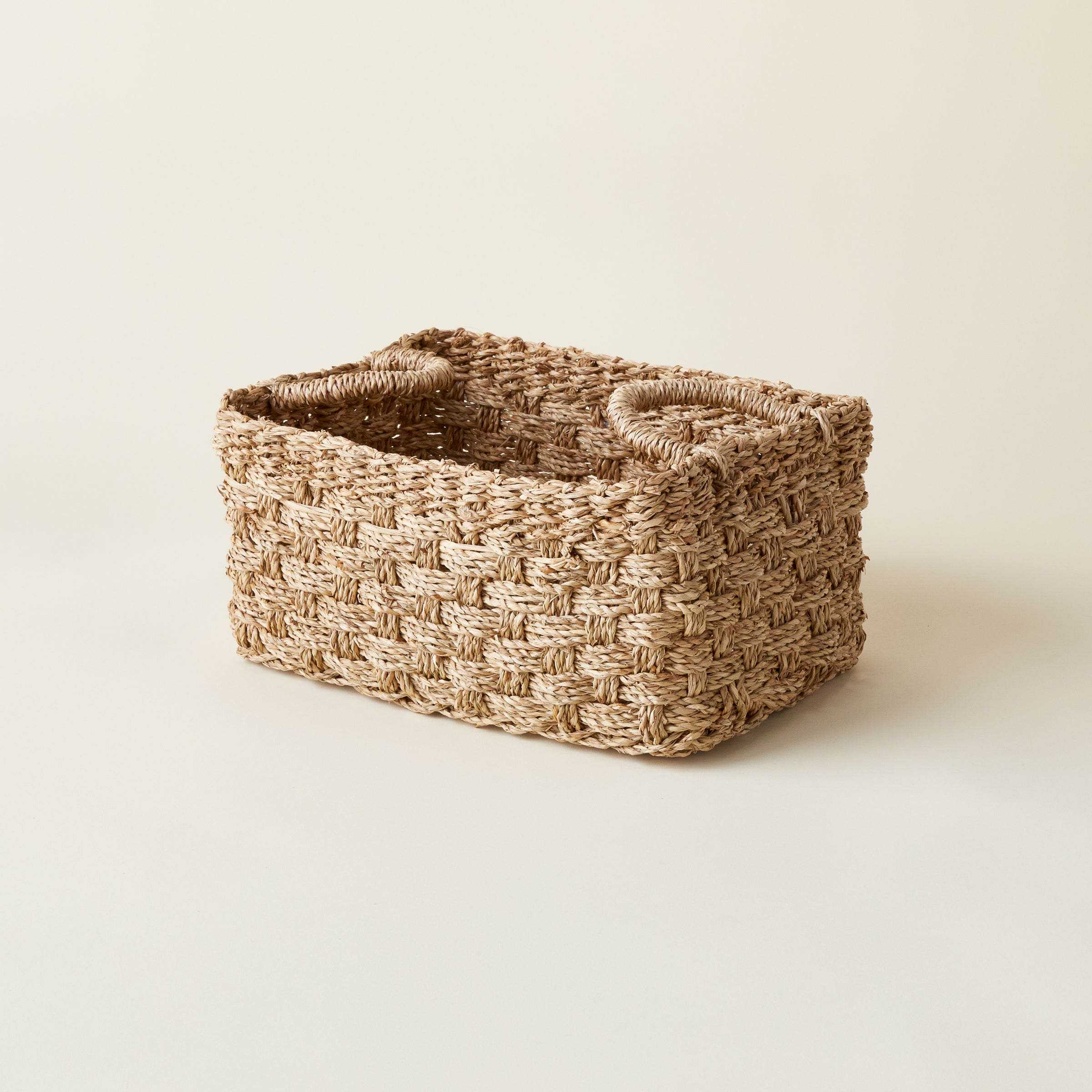 Basketweave Handled Basket