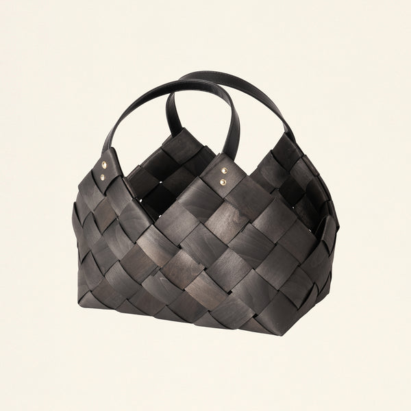 Woven Baskets with Leather Handle