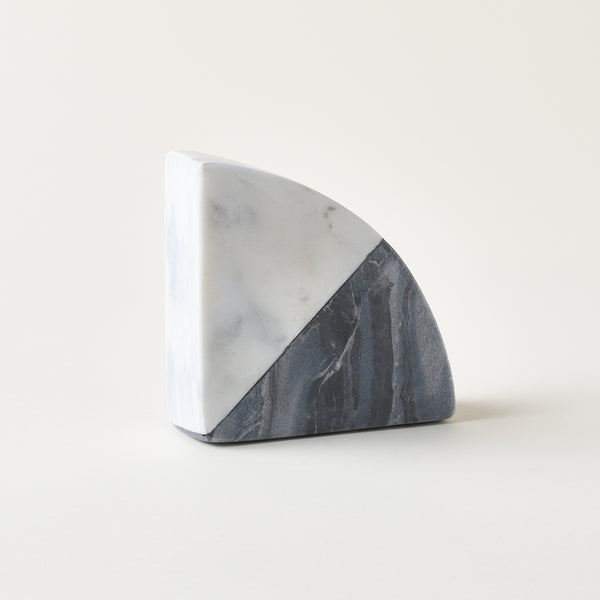 Grey & White Marble Bookend