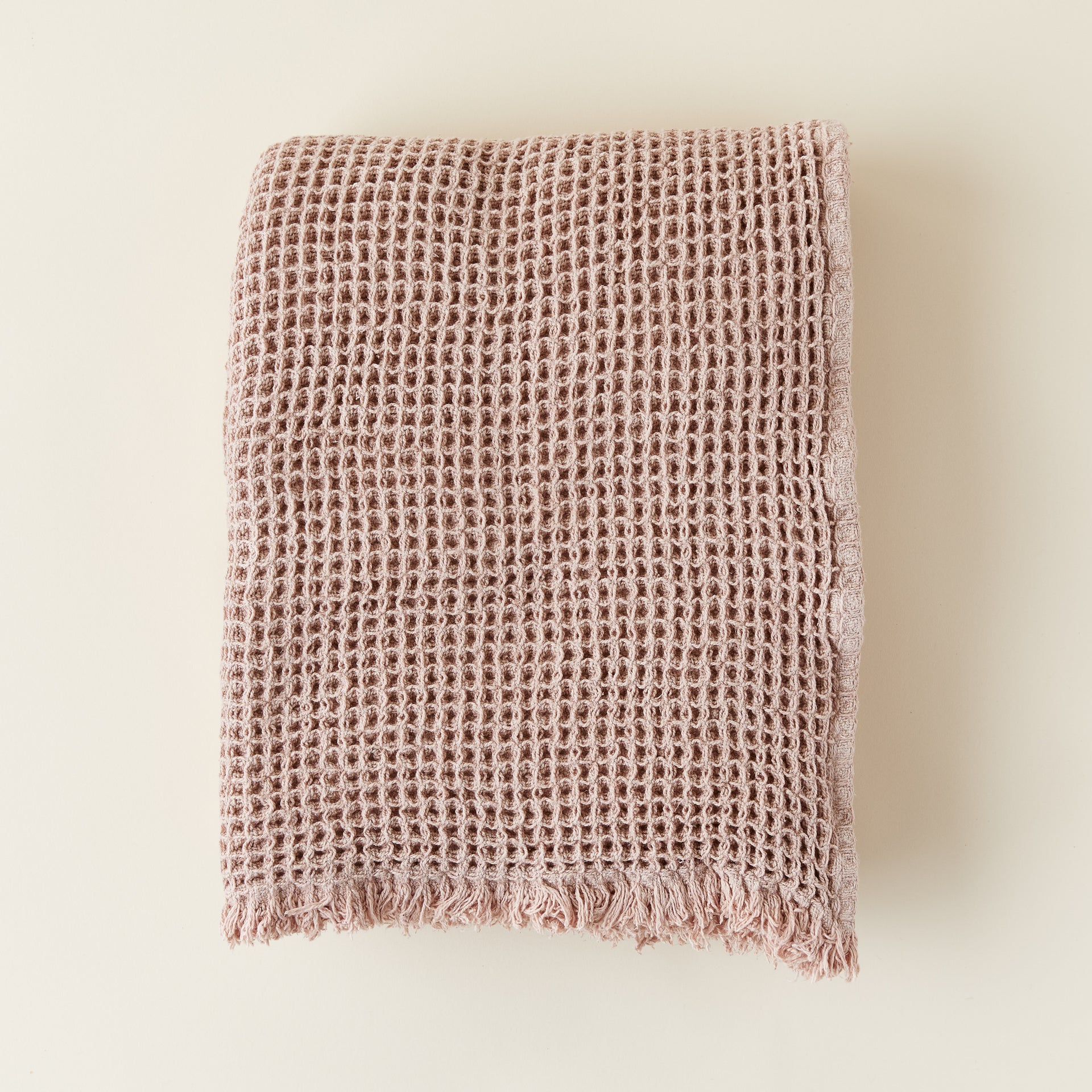 Blush Waffle Throw