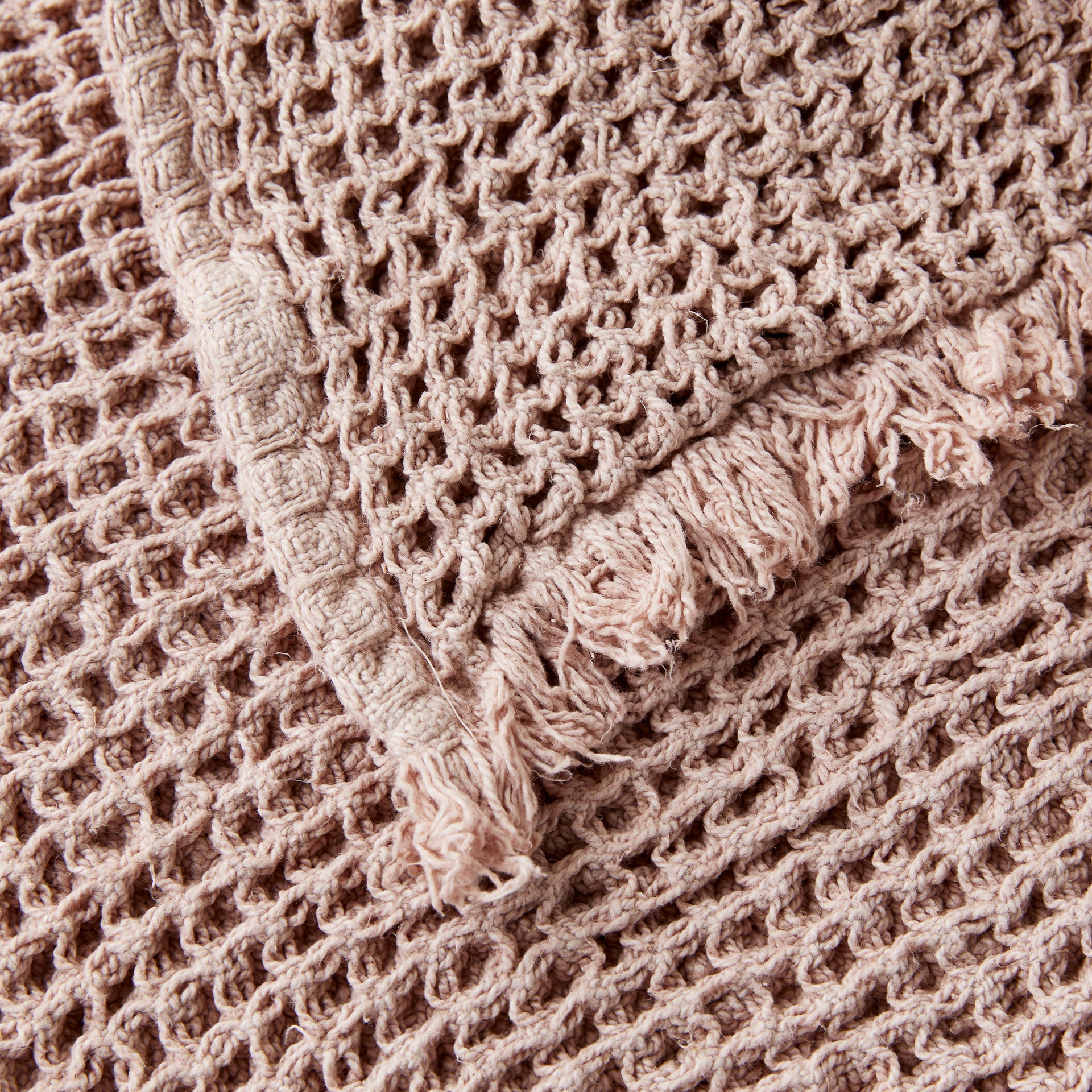 Blush Waffle Throw