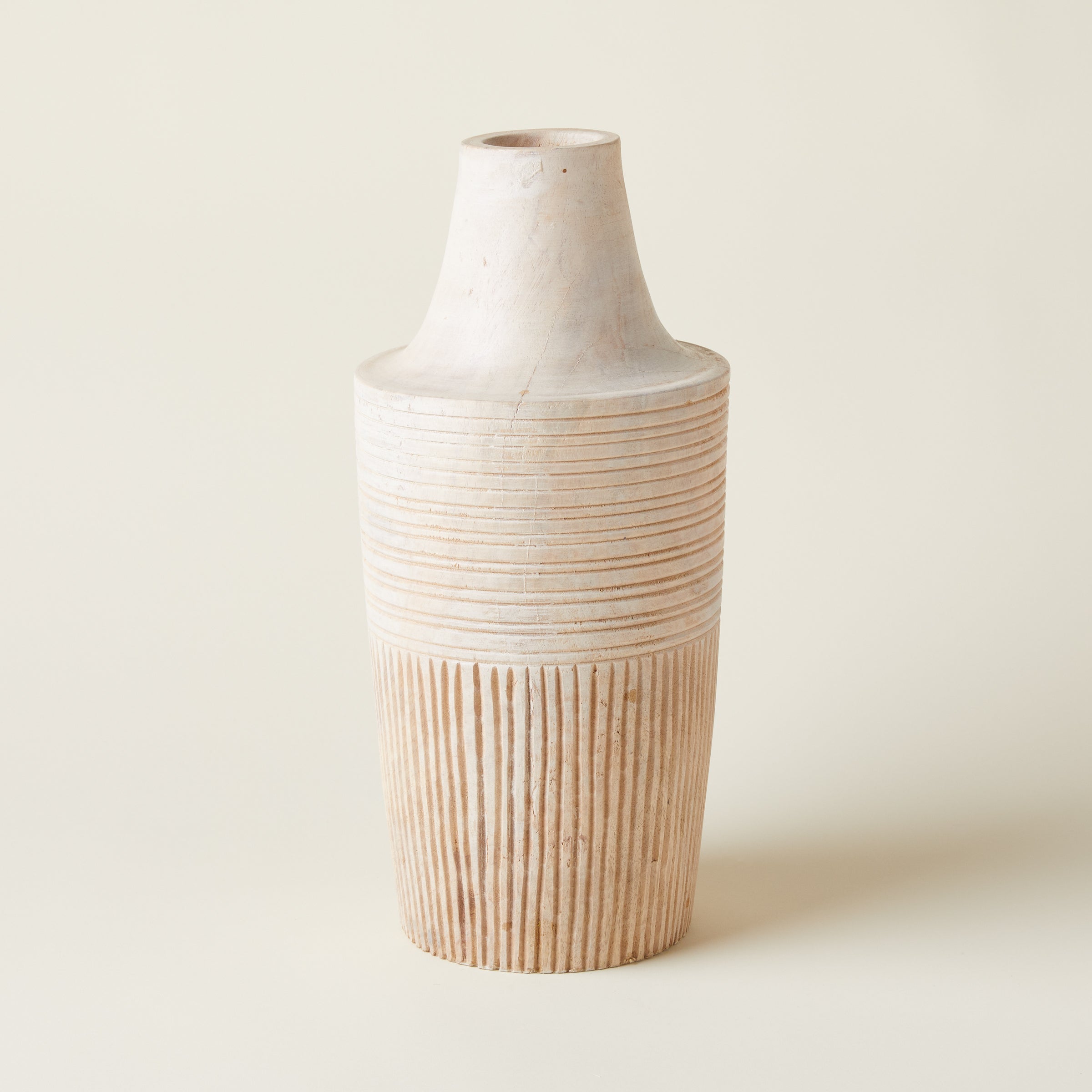 Carved Mango Wood Vase