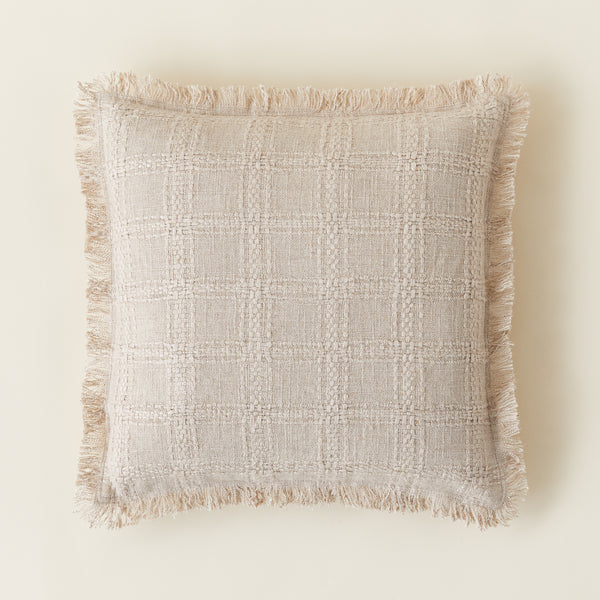 Chambray Pillow with Fringe