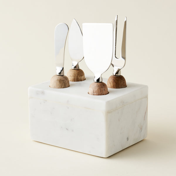 Cheese Servers in Marble Stand
