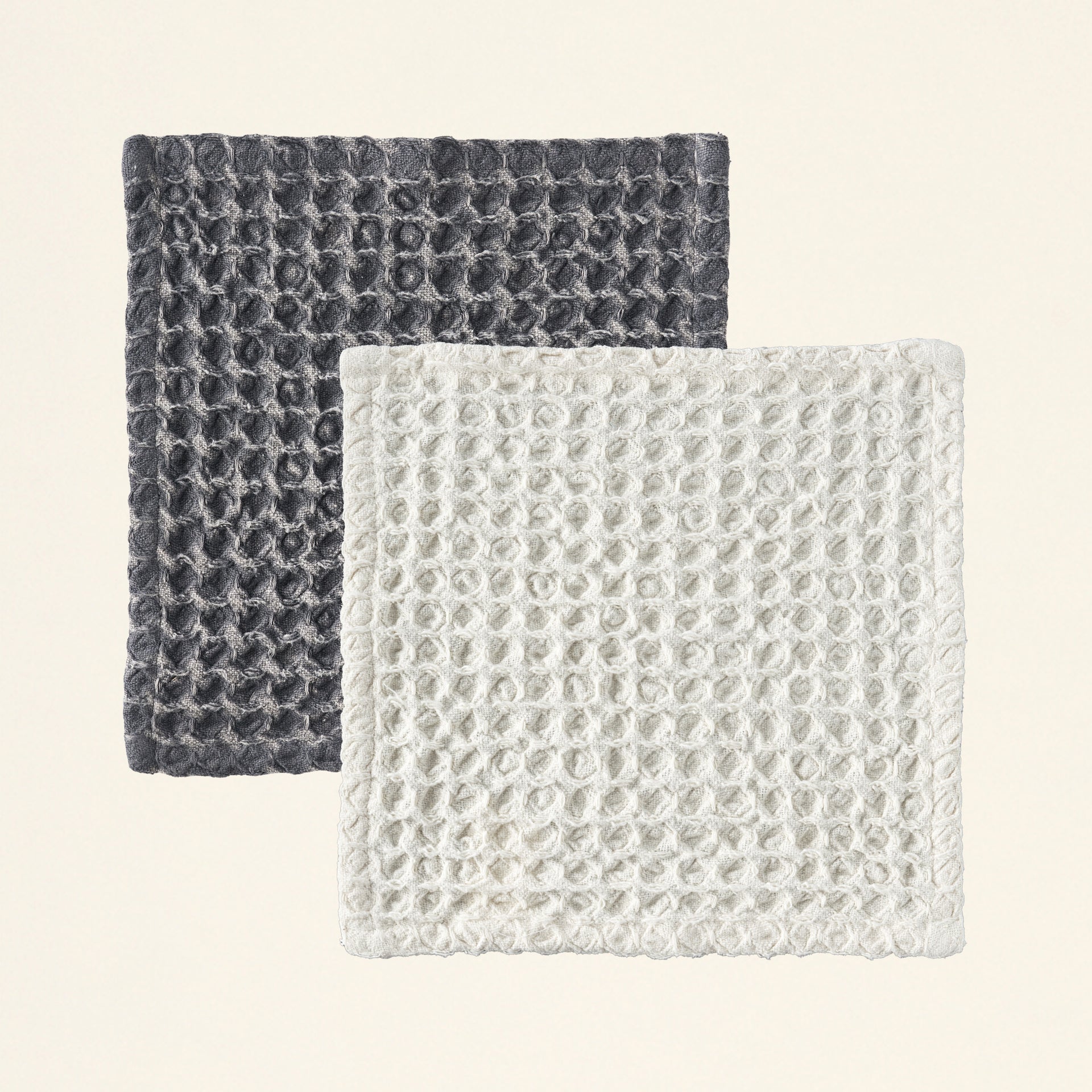 Cotton Waffle Dish Cloths - Set of 2