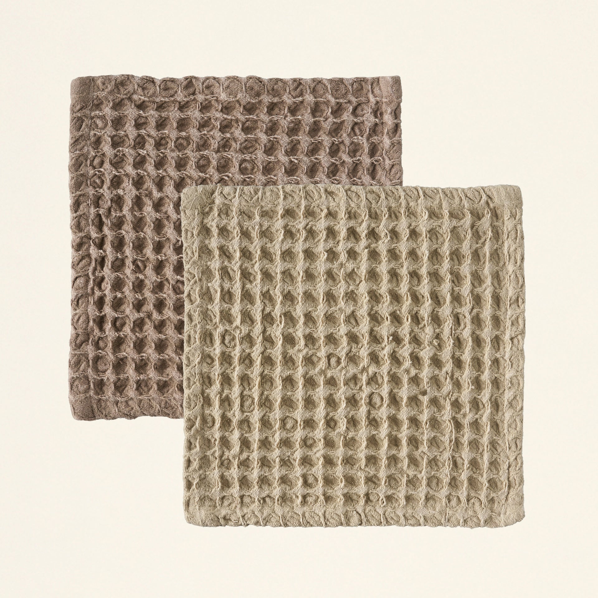 Cotton Waffle Dish Cloths - Set of 2