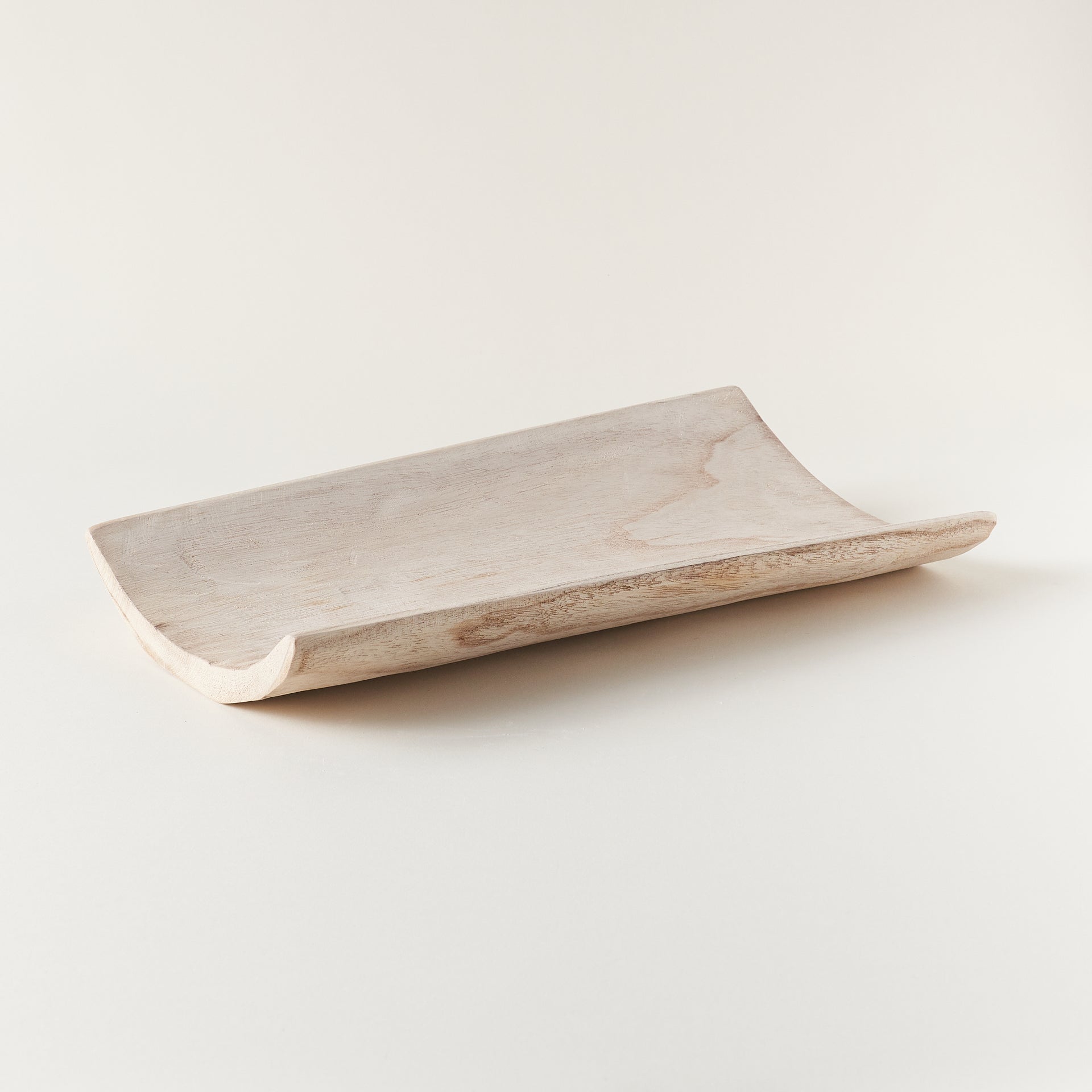 Curved Paulownia Wood Tray