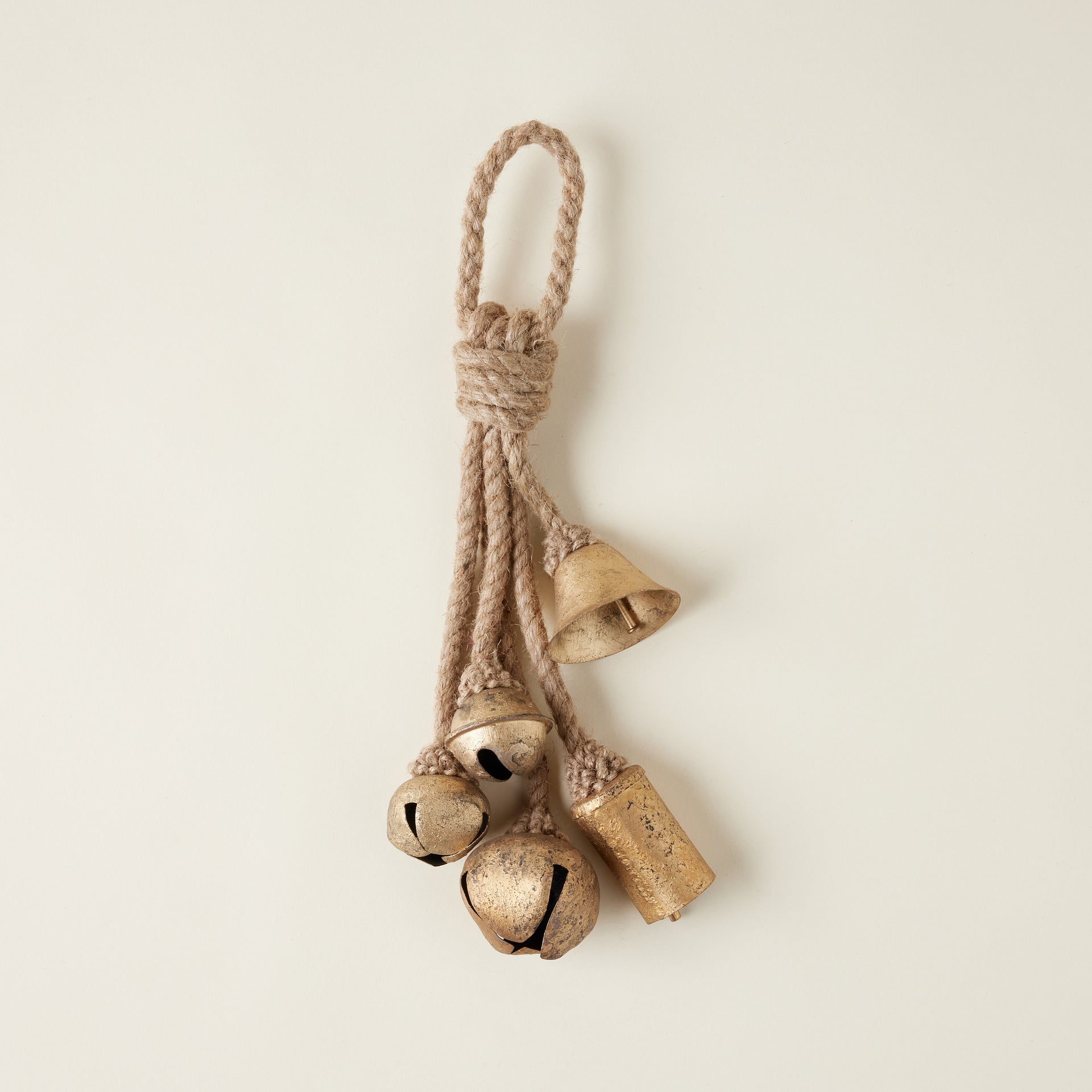 Decorative Metal Bells on Jute Hanger