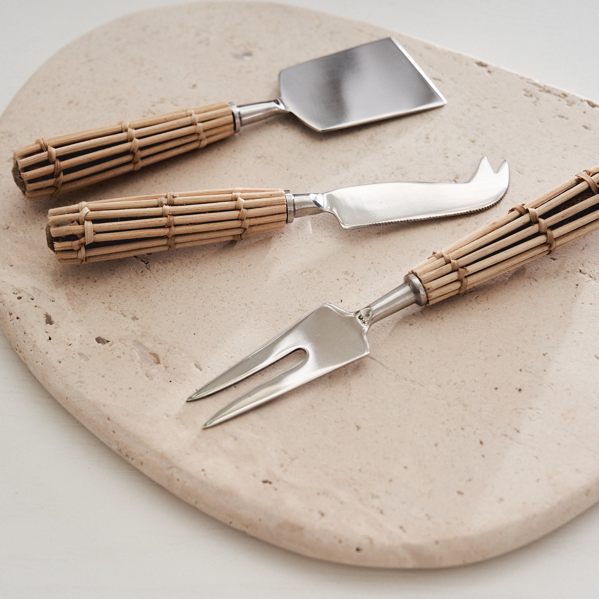 Rattan Cheese Knives