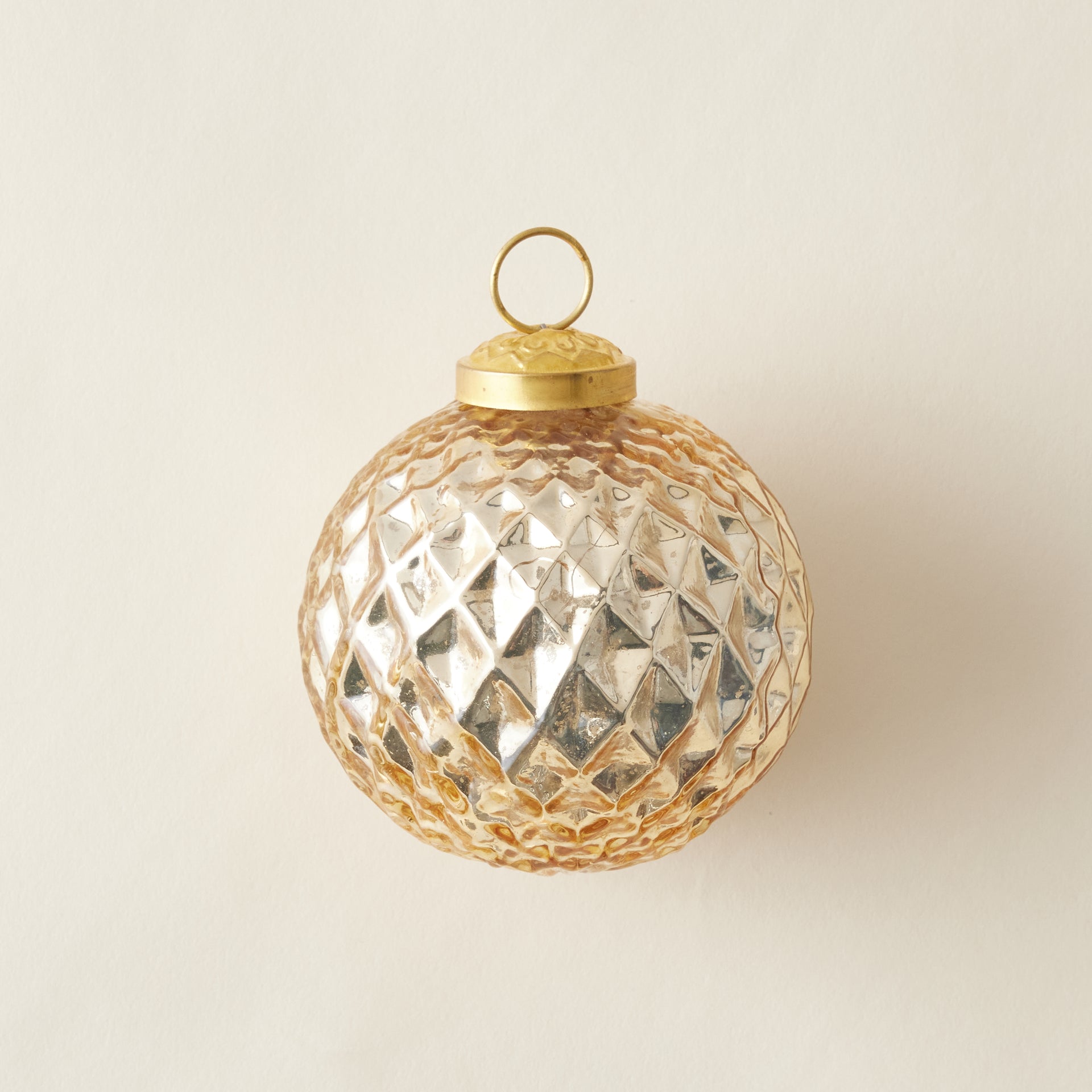 Etched Globe Ornament, 2.75"