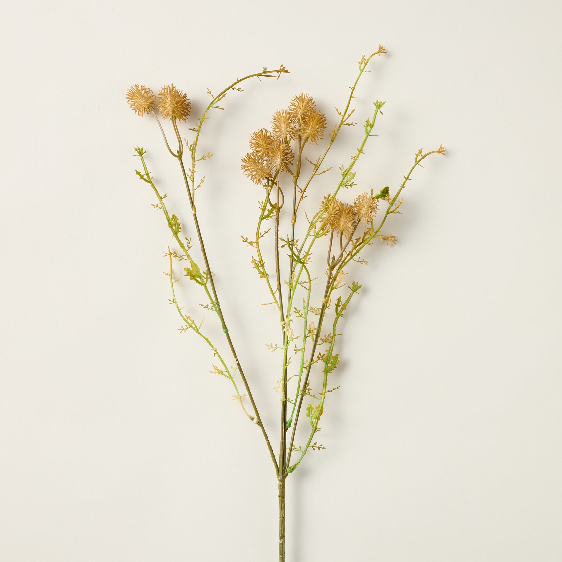 Faux meadow pom pom stem with a natural, foraged charm and a soft, honeyed tone.