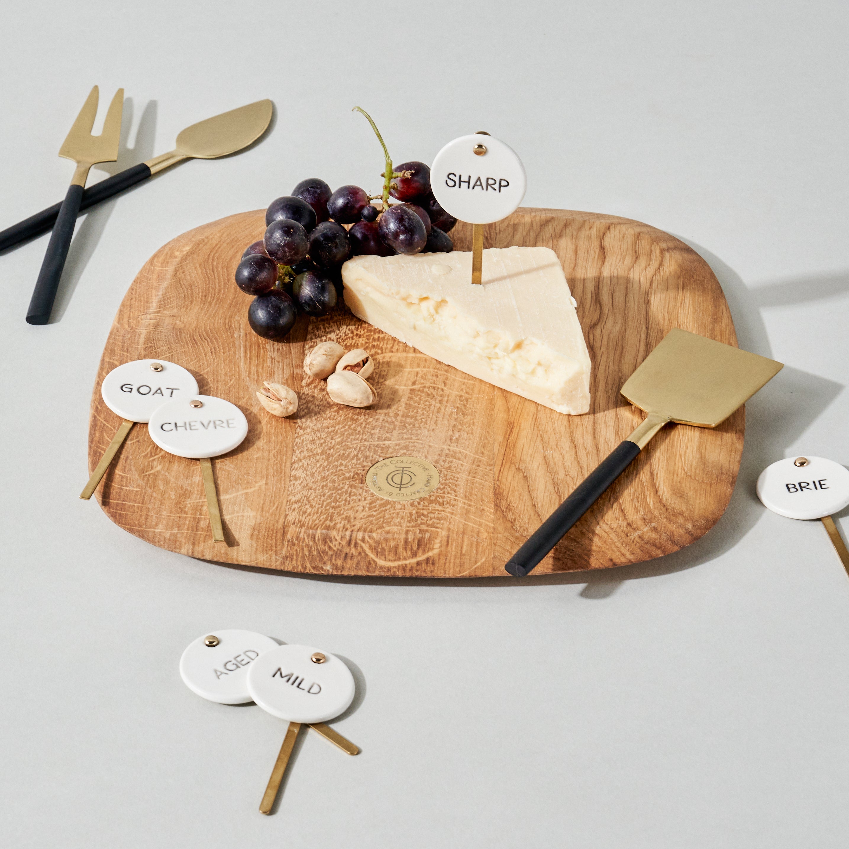 Stoneware Cheese Marker Set