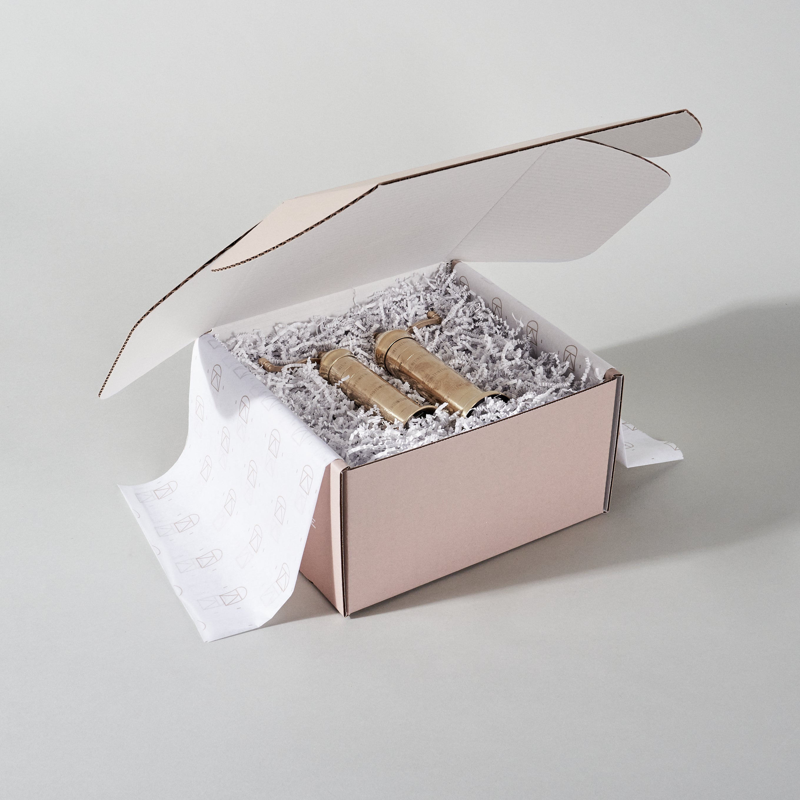 "Artisanal Brass Salt & Pepper Mill" KMH Gift Box