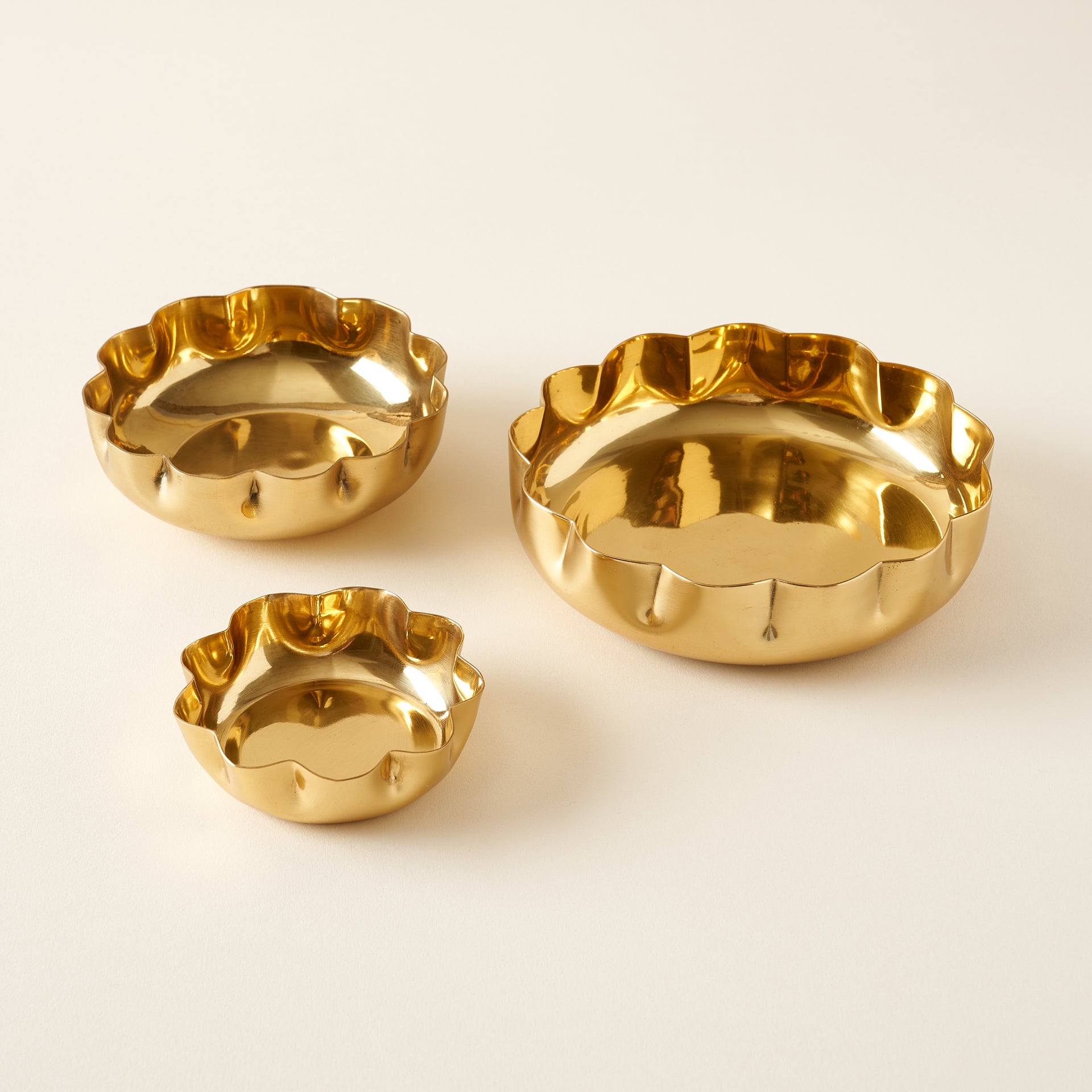 Hand-shaped Brass Bowls