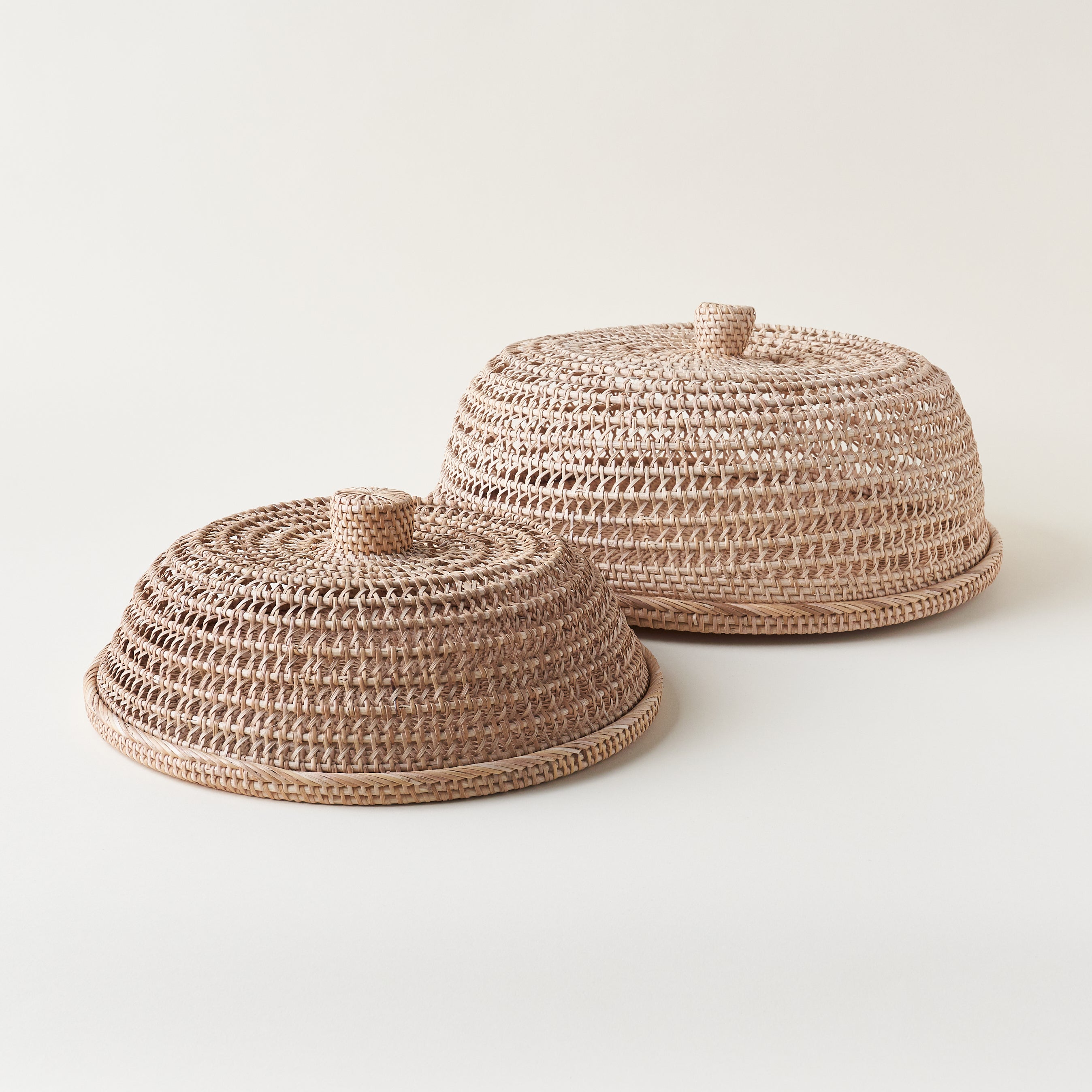 Hand-Woven Rattan Food Covers