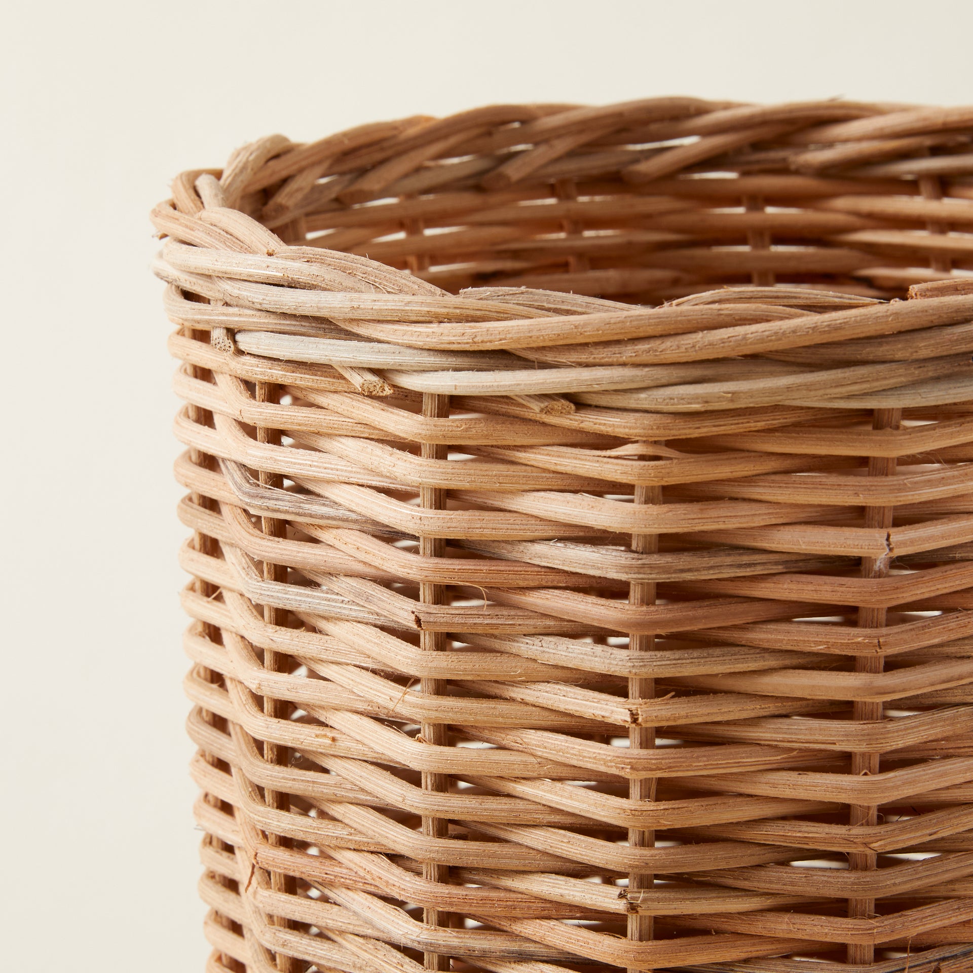 Hand-Woven Wicker Basket