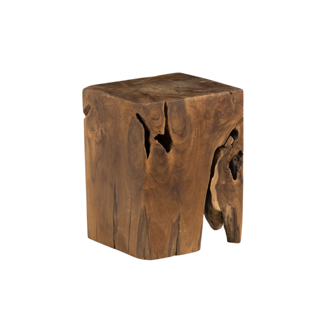 Square Teak Stool