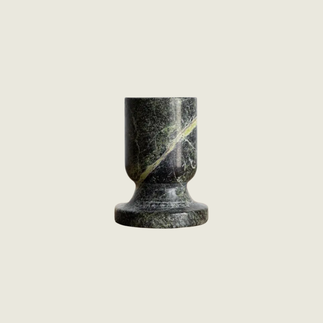Emerald Marble Tapered Candle Holder