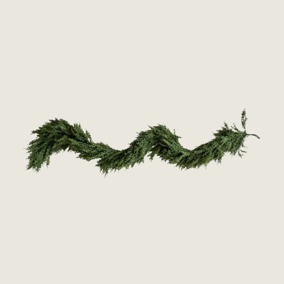 Faux Cypress Pine Garland, 6'