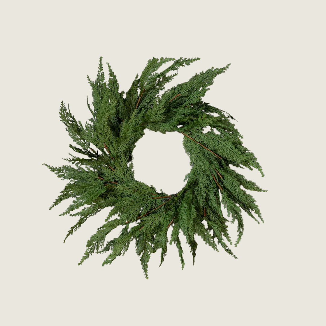 Faux Cypress Leaf Wreath